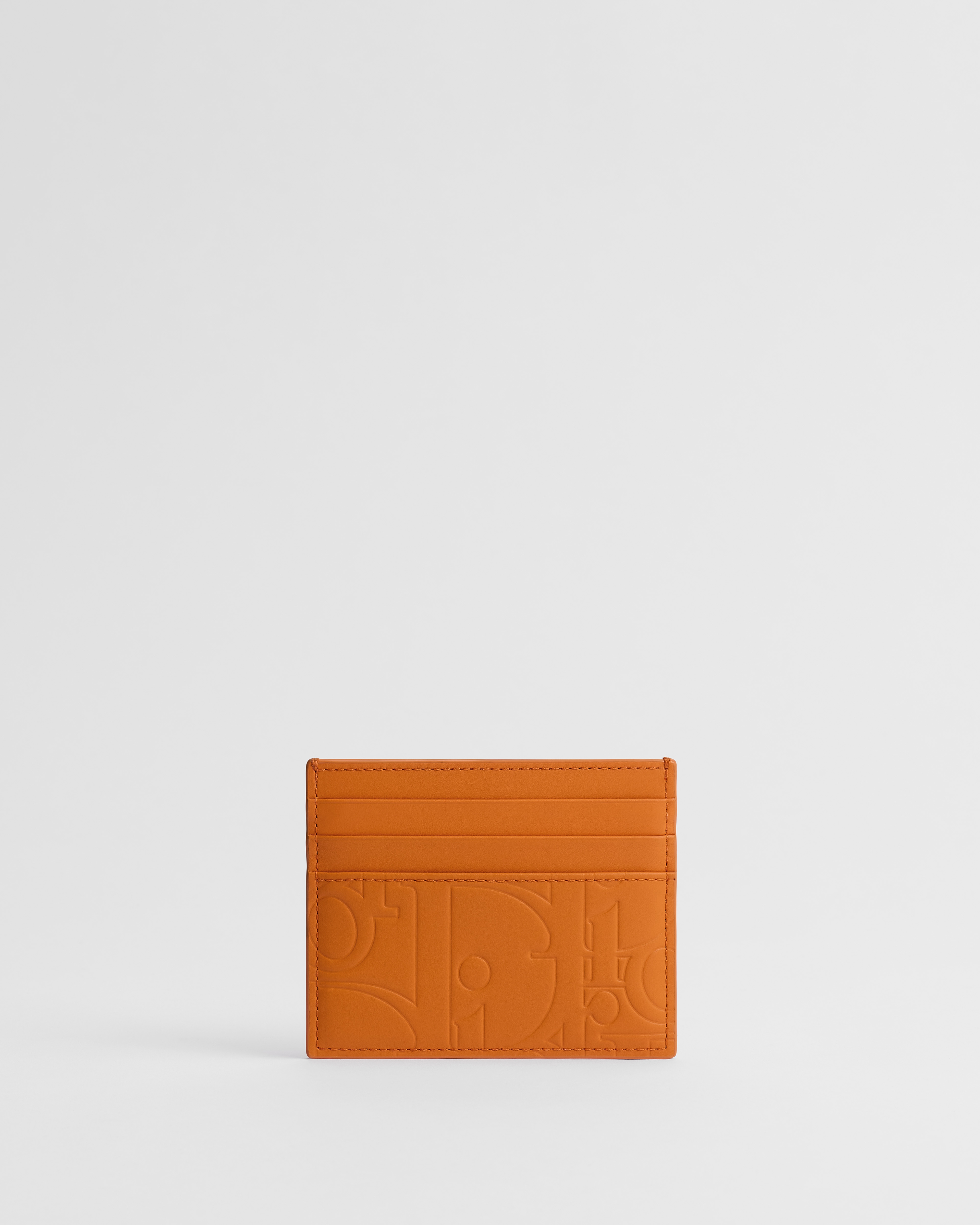 Card Holder Orange Dior Gravity Smooth Leather E01