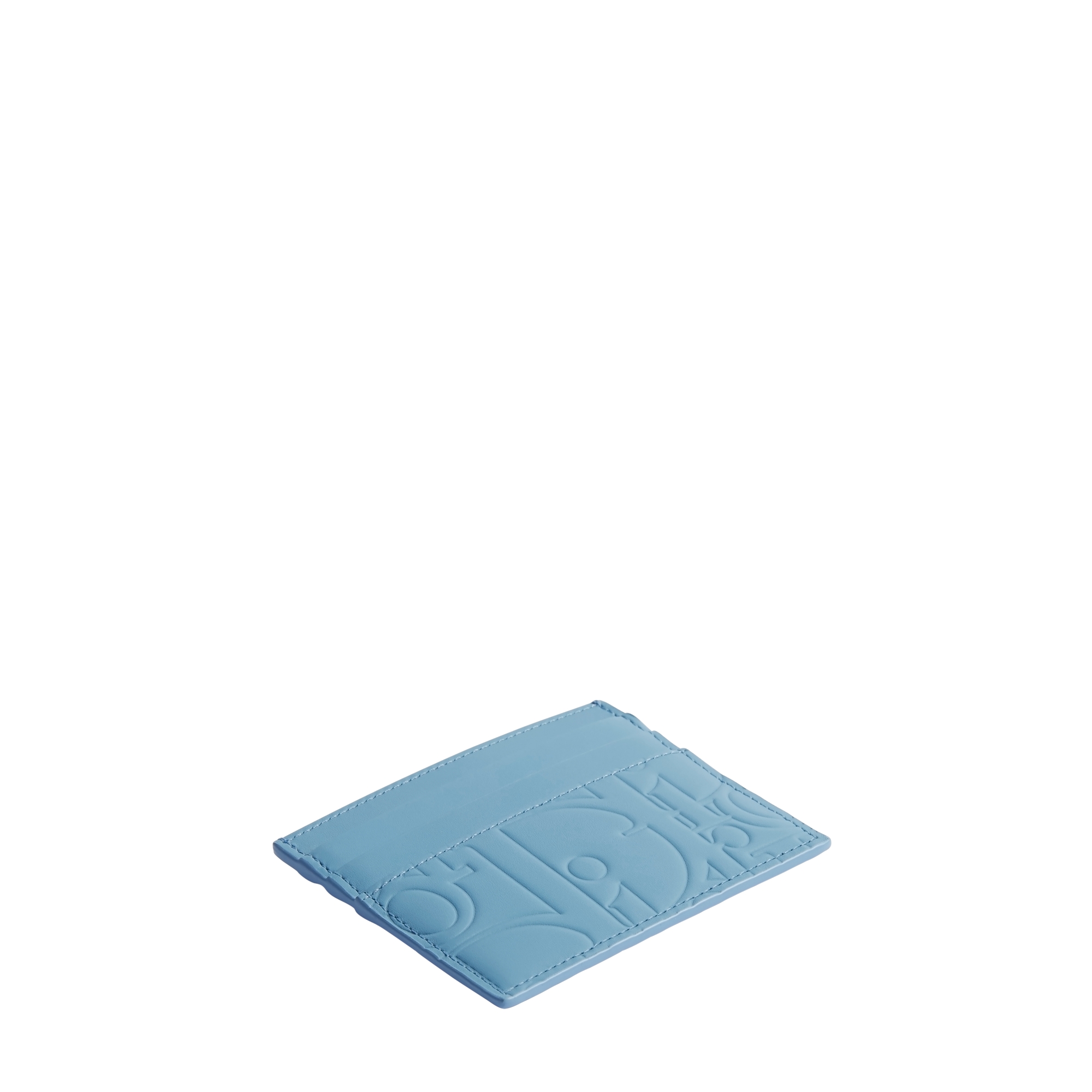 Card Holder Light Blue Dior Gravity Smooth Leather E03