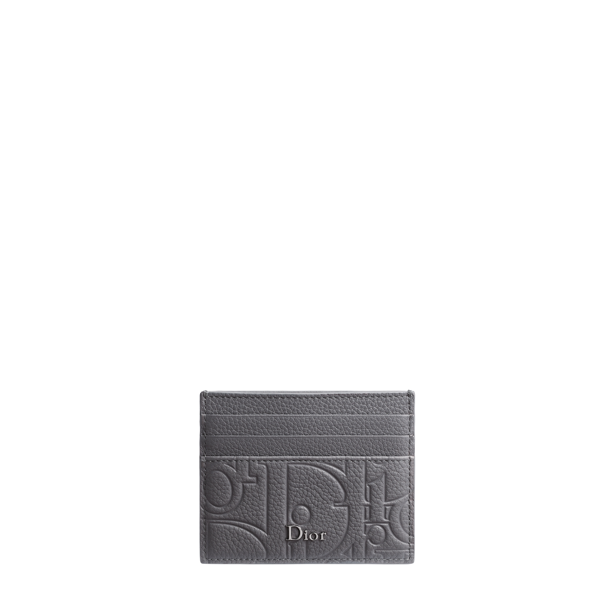 Card Holder Gris Flanelle Dior Gravity Grained Leather | DIOR US