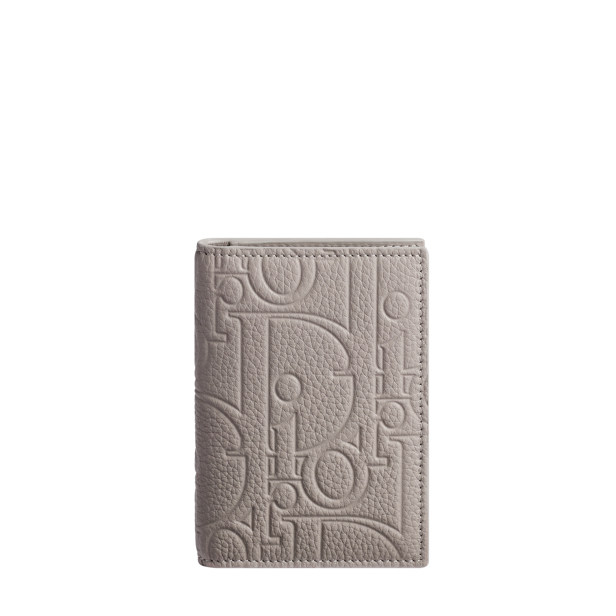Bifold Card Holder Trianon Gray Dior Gravity Leather E01
