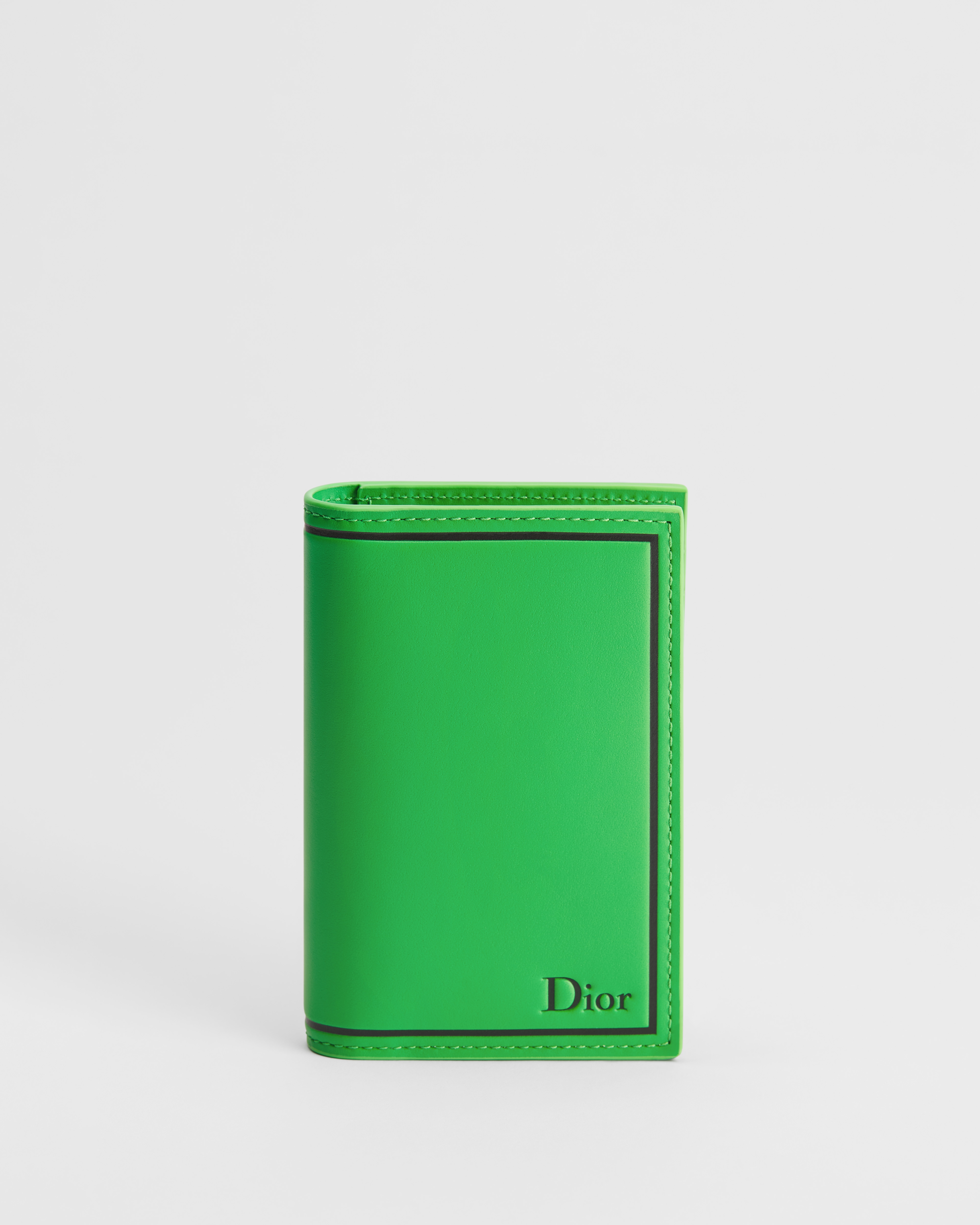 Bifold Card Holder Green Smooth Calfskin E01