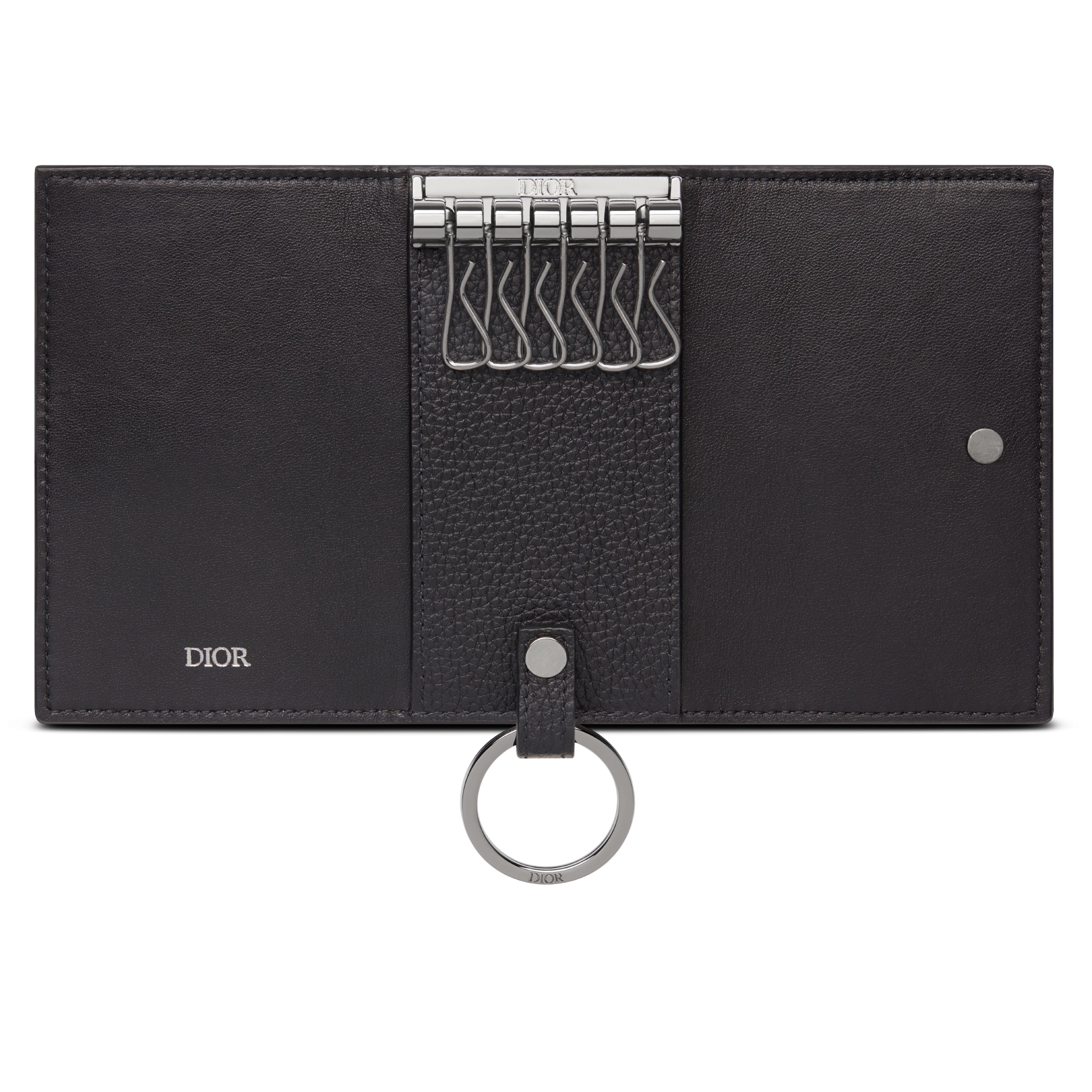 Dior キーケース　カーフスキン Key Case Black Dior Oblique Jacquard | DIOR