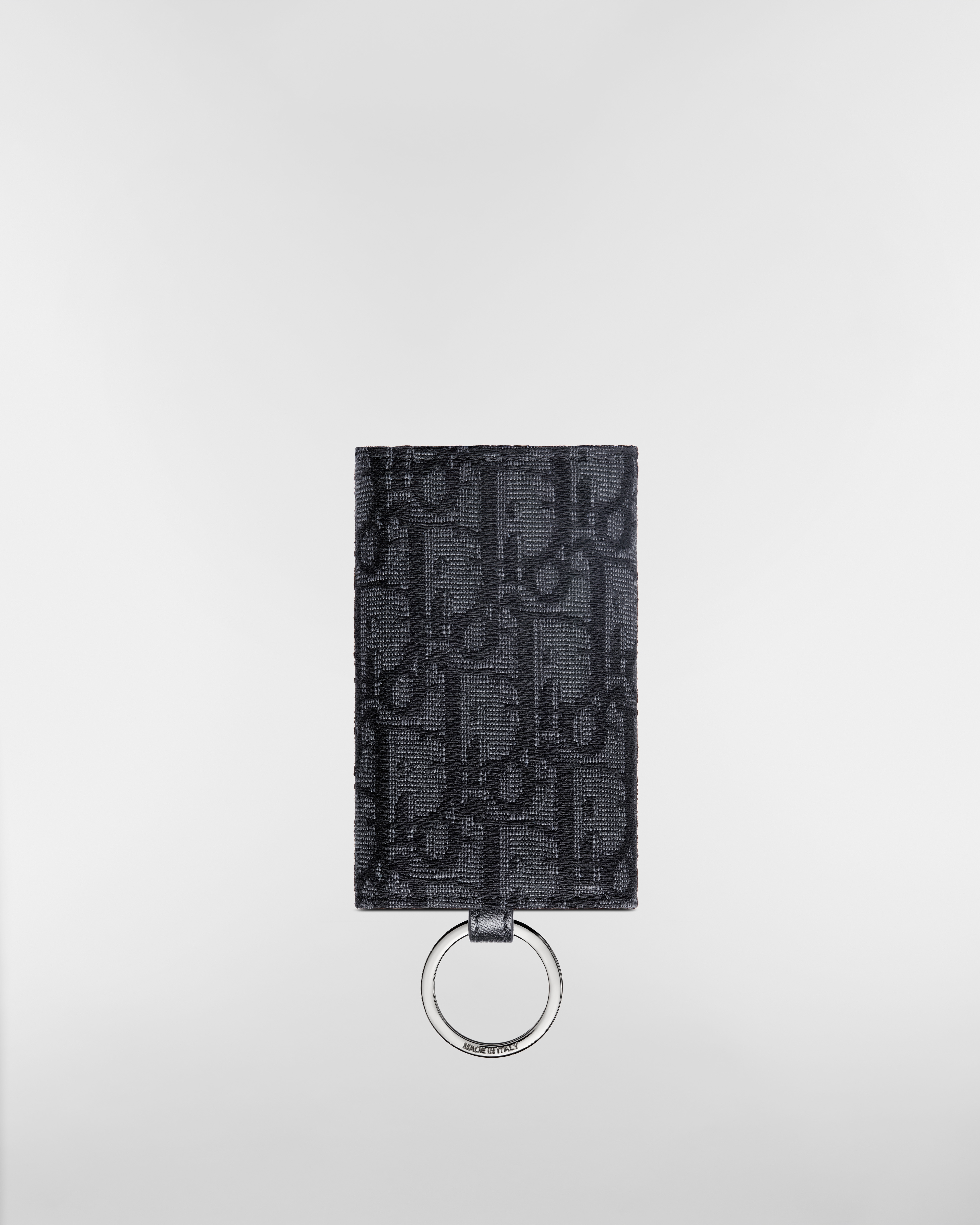 Key Case Black Dior Oblique Jacquard E08