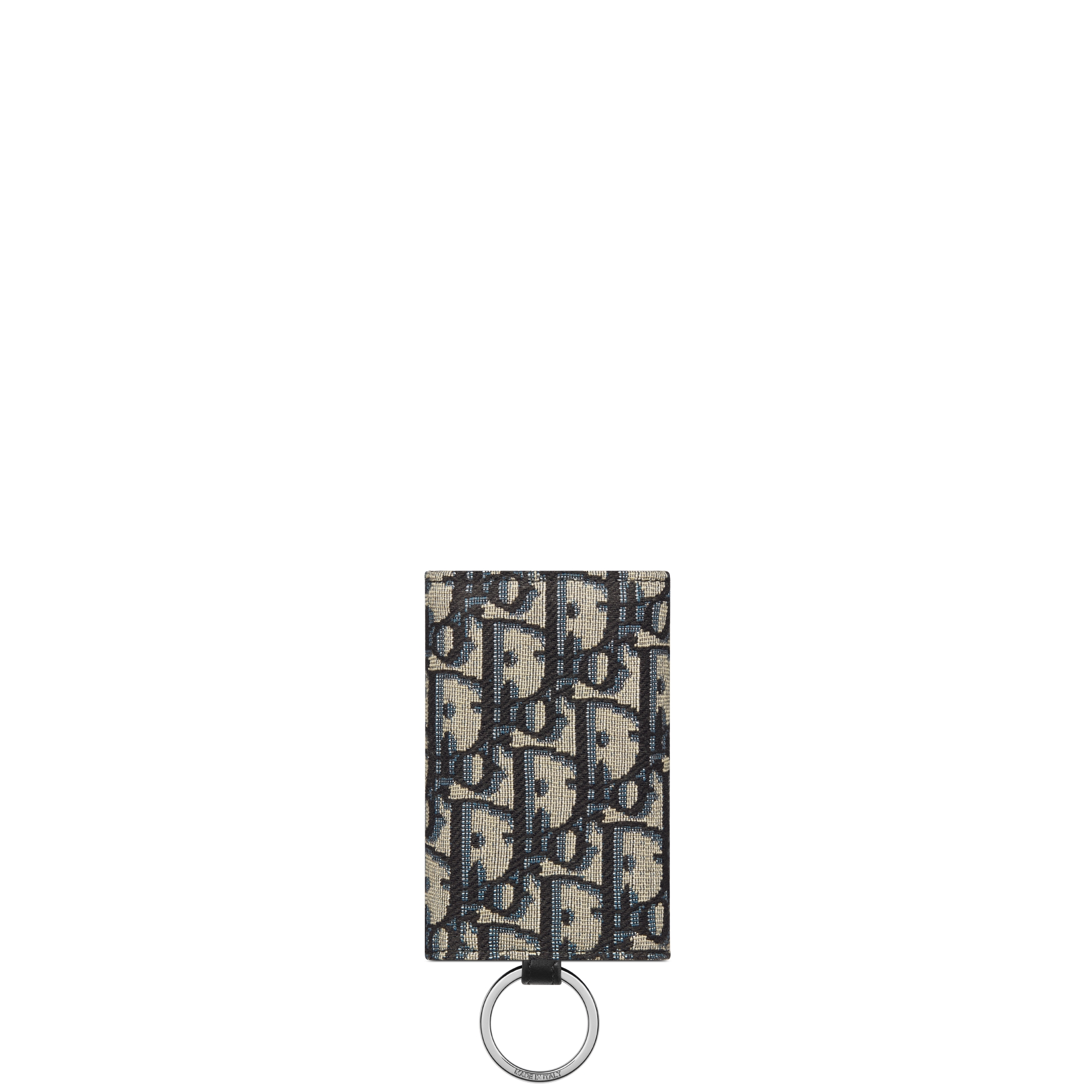 Key Case Beige and Black Dior Oblique Jacquard E08