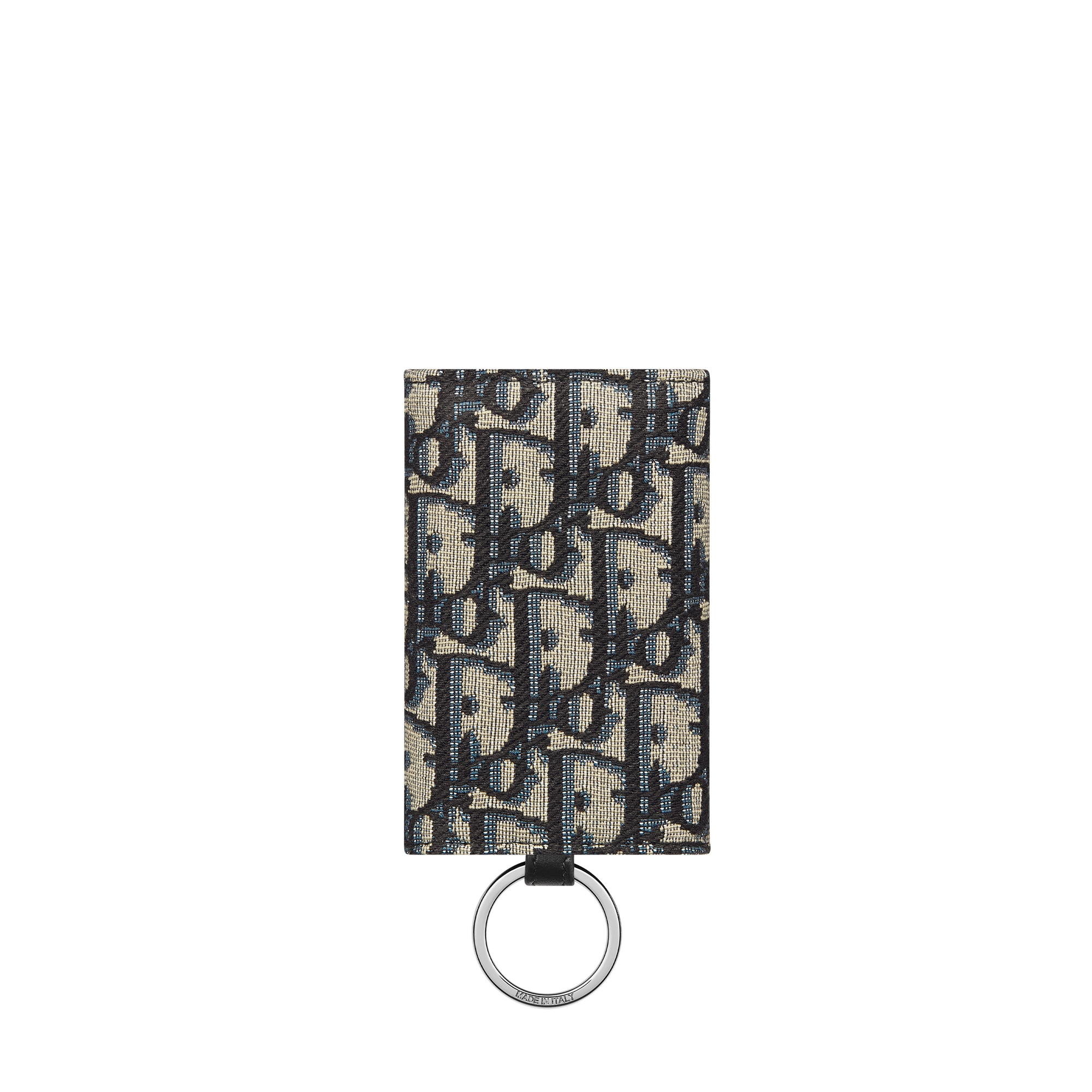 Key Case Beige and Black Dior Oblique Jacquard E08