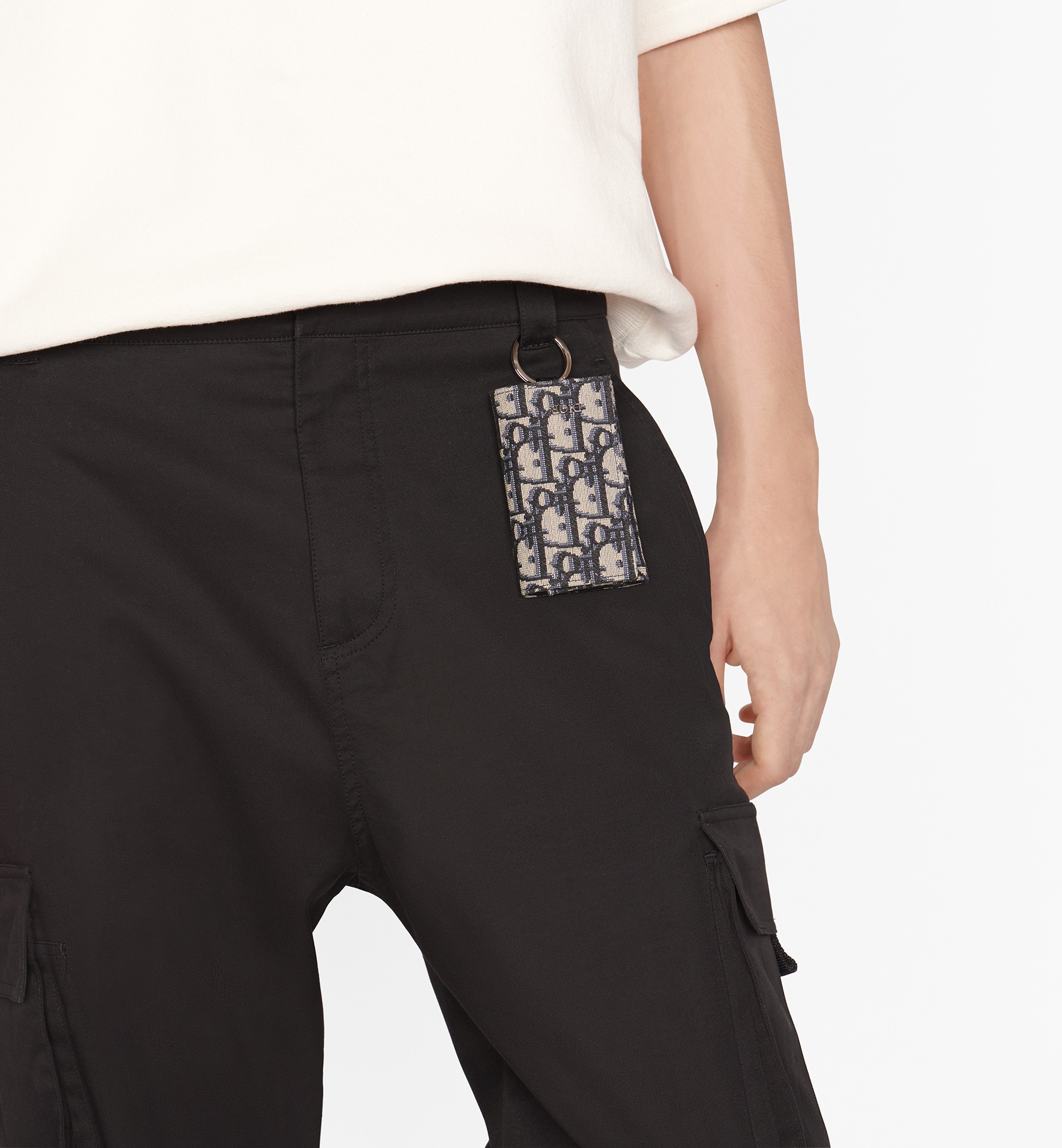 Key Case Beige and Black Dior Oblique Jacquard E11