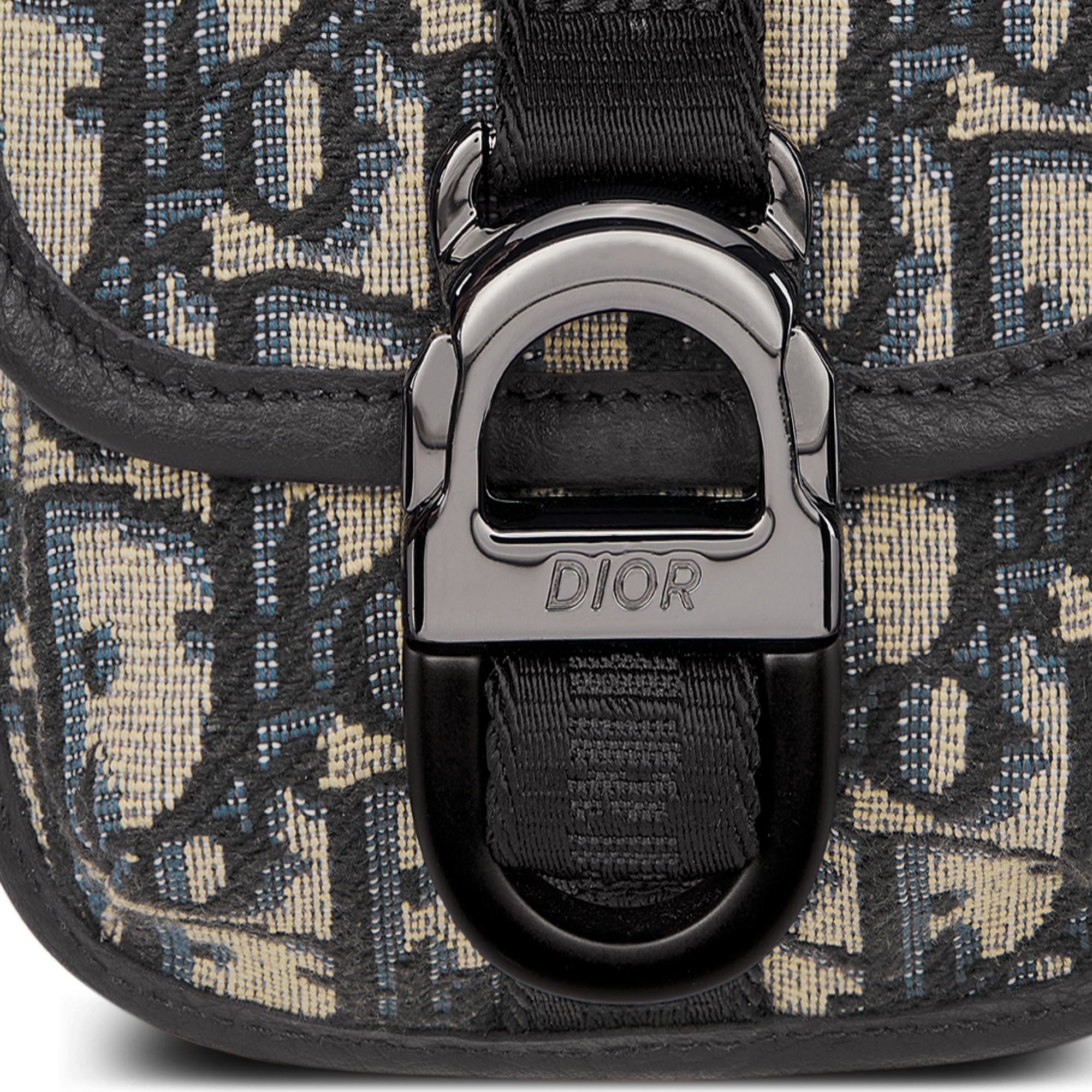 Dior 8 Case with Cord for AirPods Pro Beige and Black Dior Oblique Jacquard  | DIOR