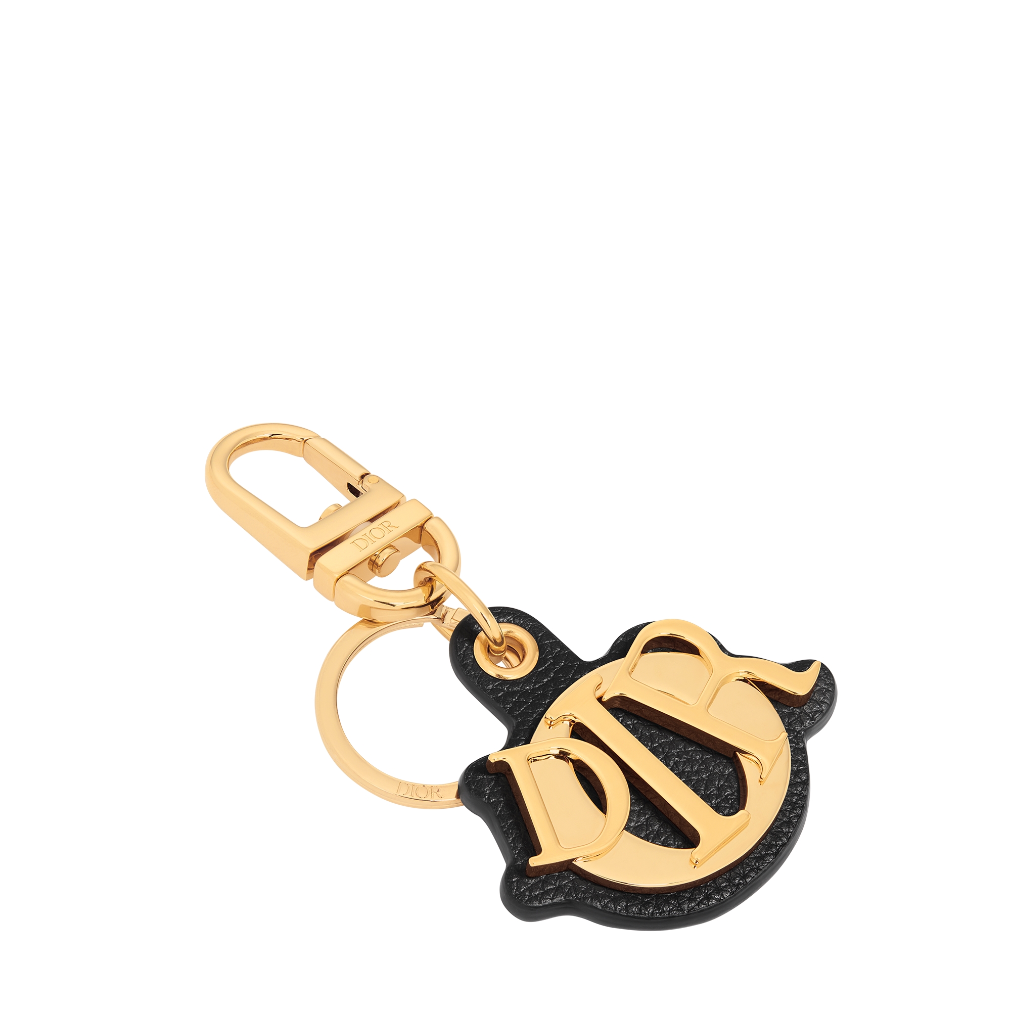  Pelle di vitello granulata nera e ottone con finitura color oro