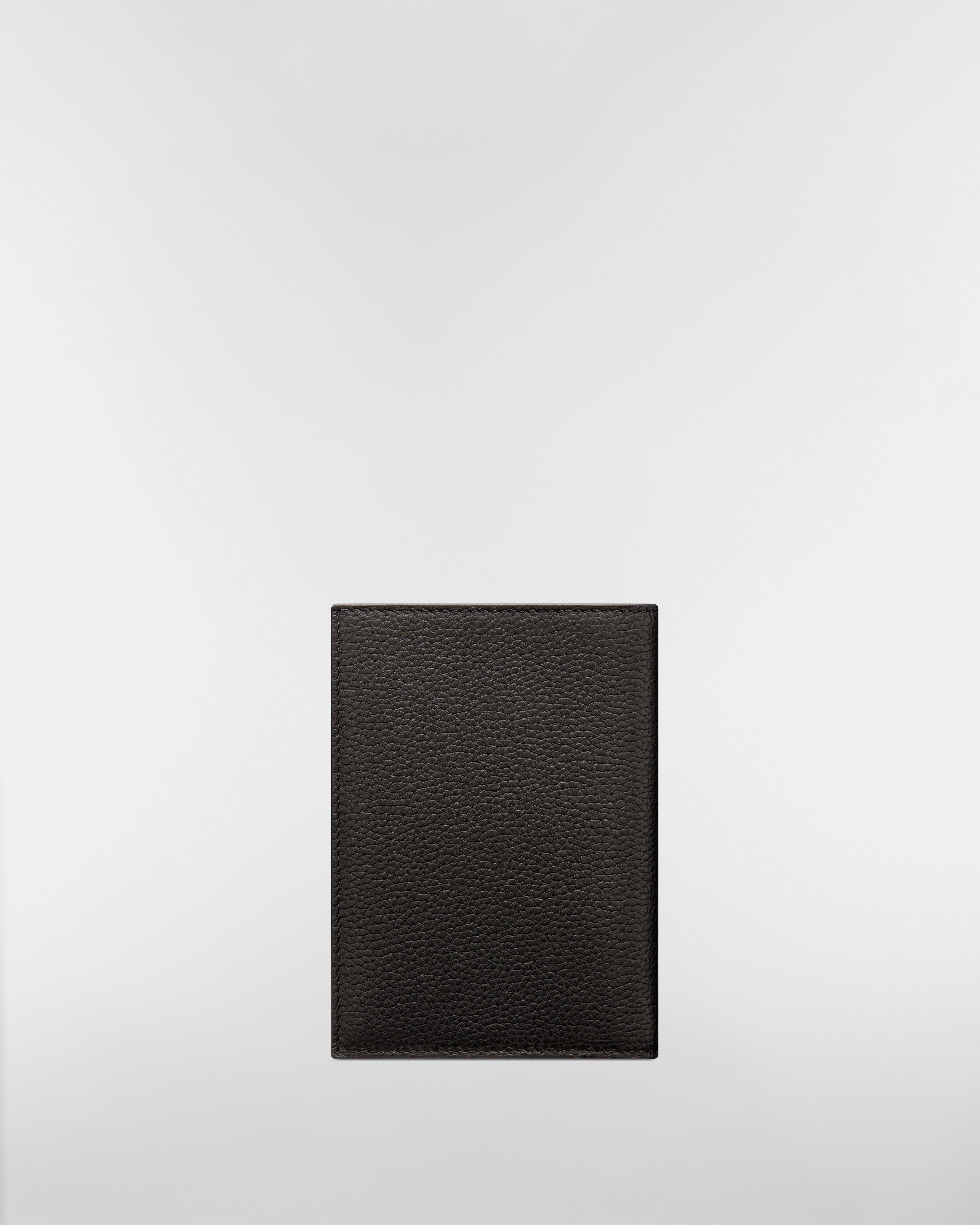 Custodia per passaporto Pelle di vitello granulata nera con firma CD Icon E08