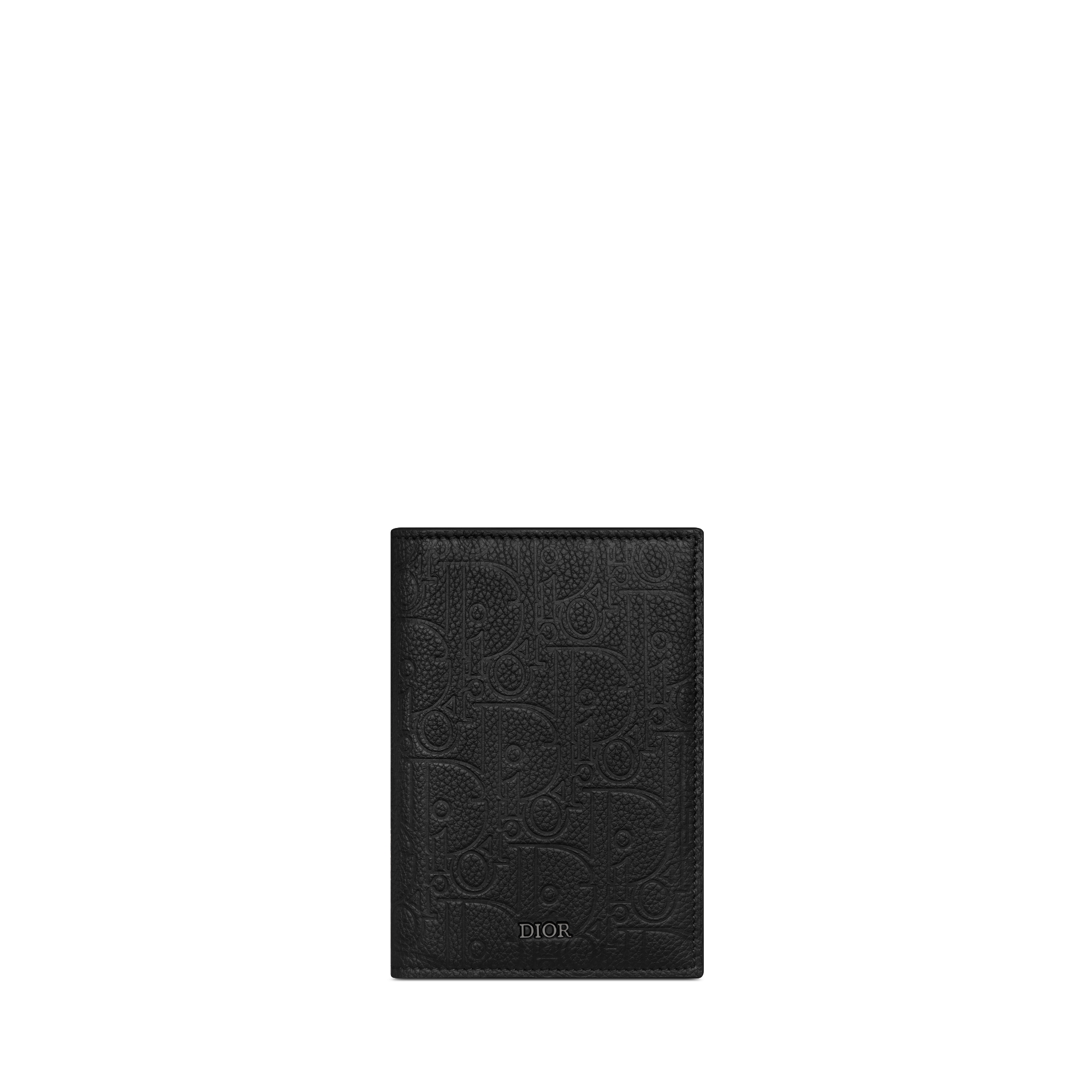 Passport Cover Black Dior Gravity Leather E01