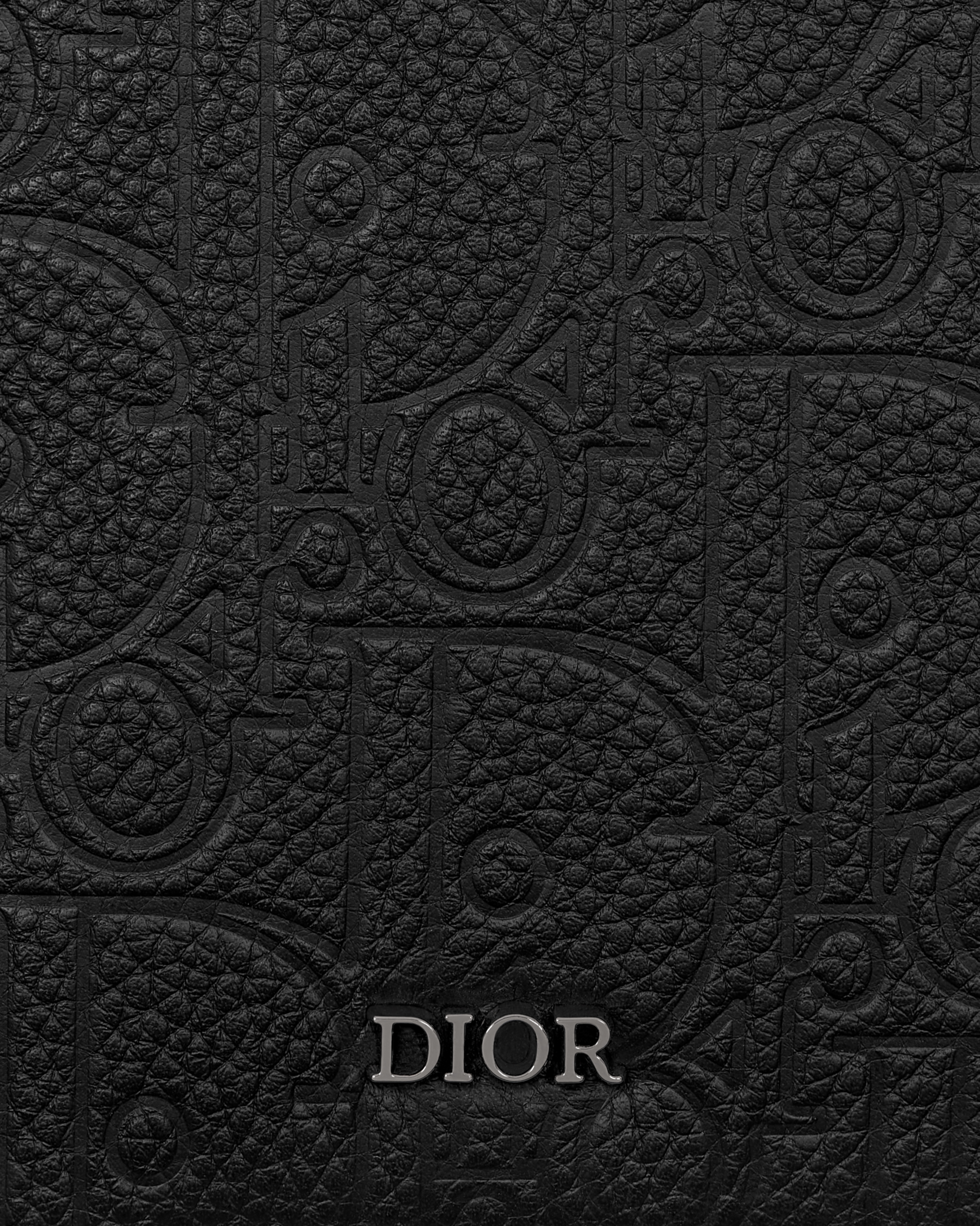 Passport Cover Black Dior Gravity Leather E09