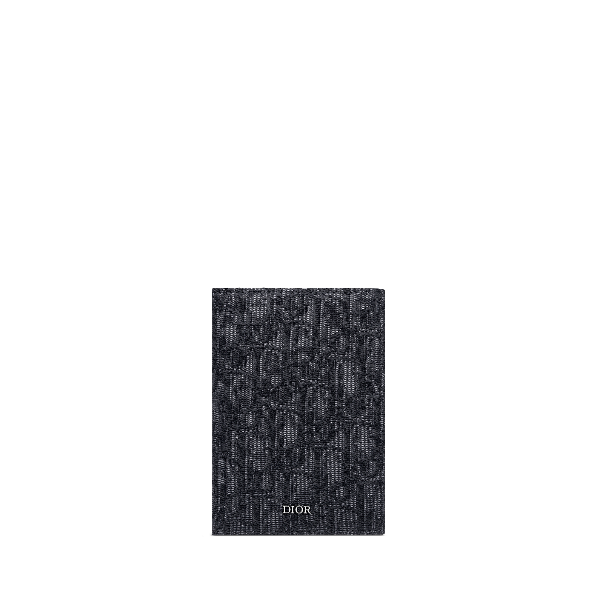 Passport Cover Black Dior Oblique Jacquard E01