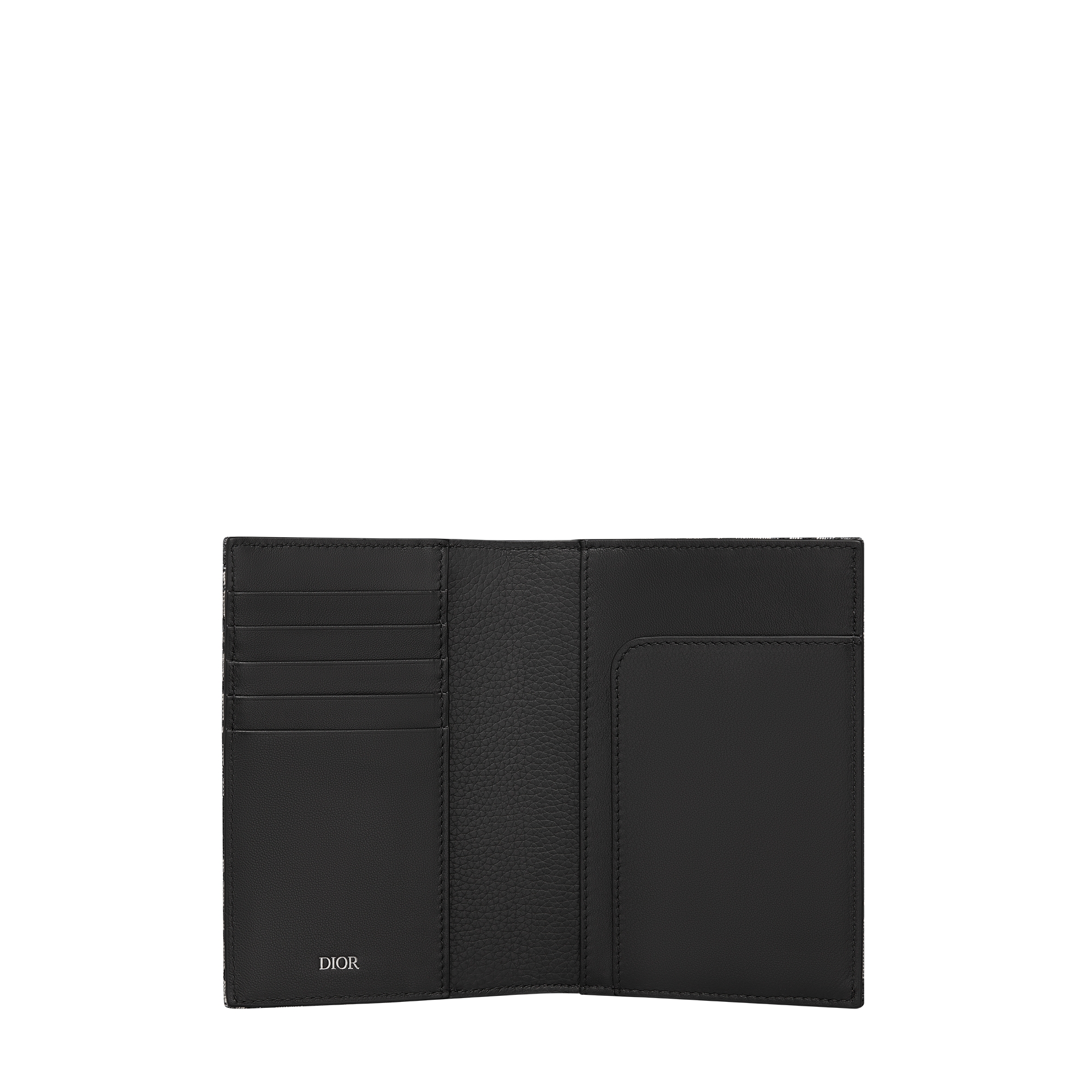 Passport Cover Beige and Black Dior Oblique Jacquard E07