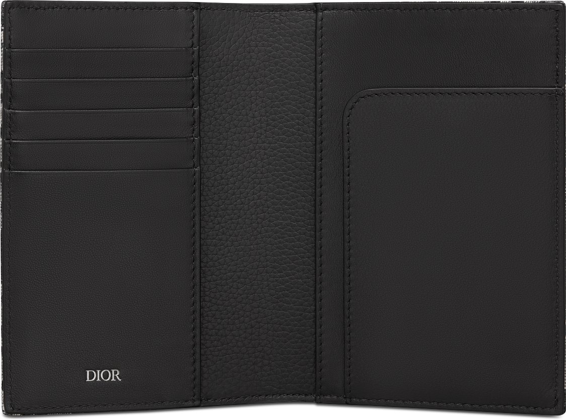 Passport Cover Beige and Black Dior Oblique Jacquard | DIOR