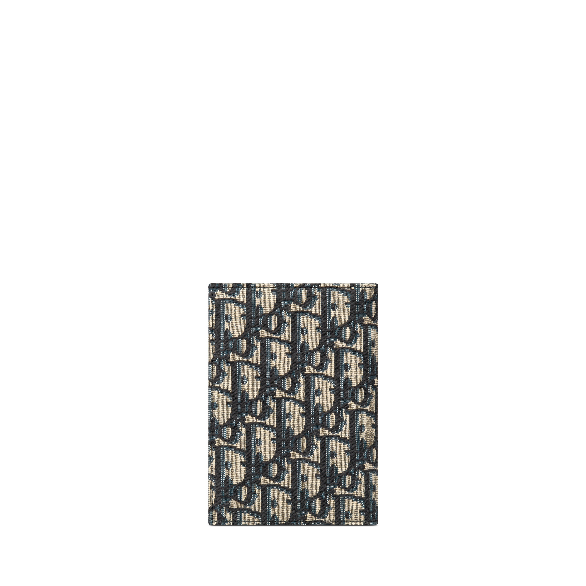 Passport Cover Beige and Black Dior Oblique Jacquard E08