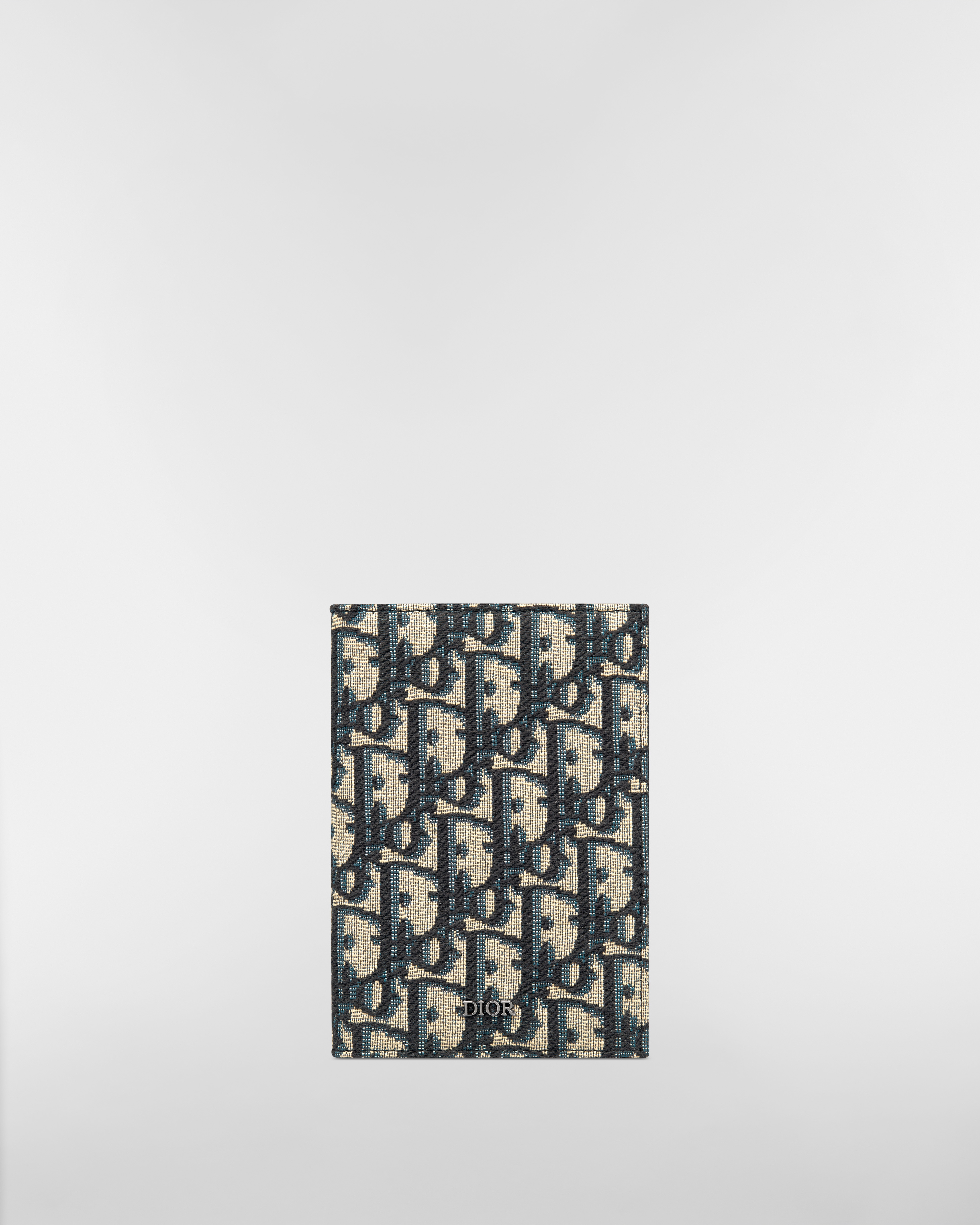 Paspoorthouder Beige en zwarte Dior Oblique-jacquard E01