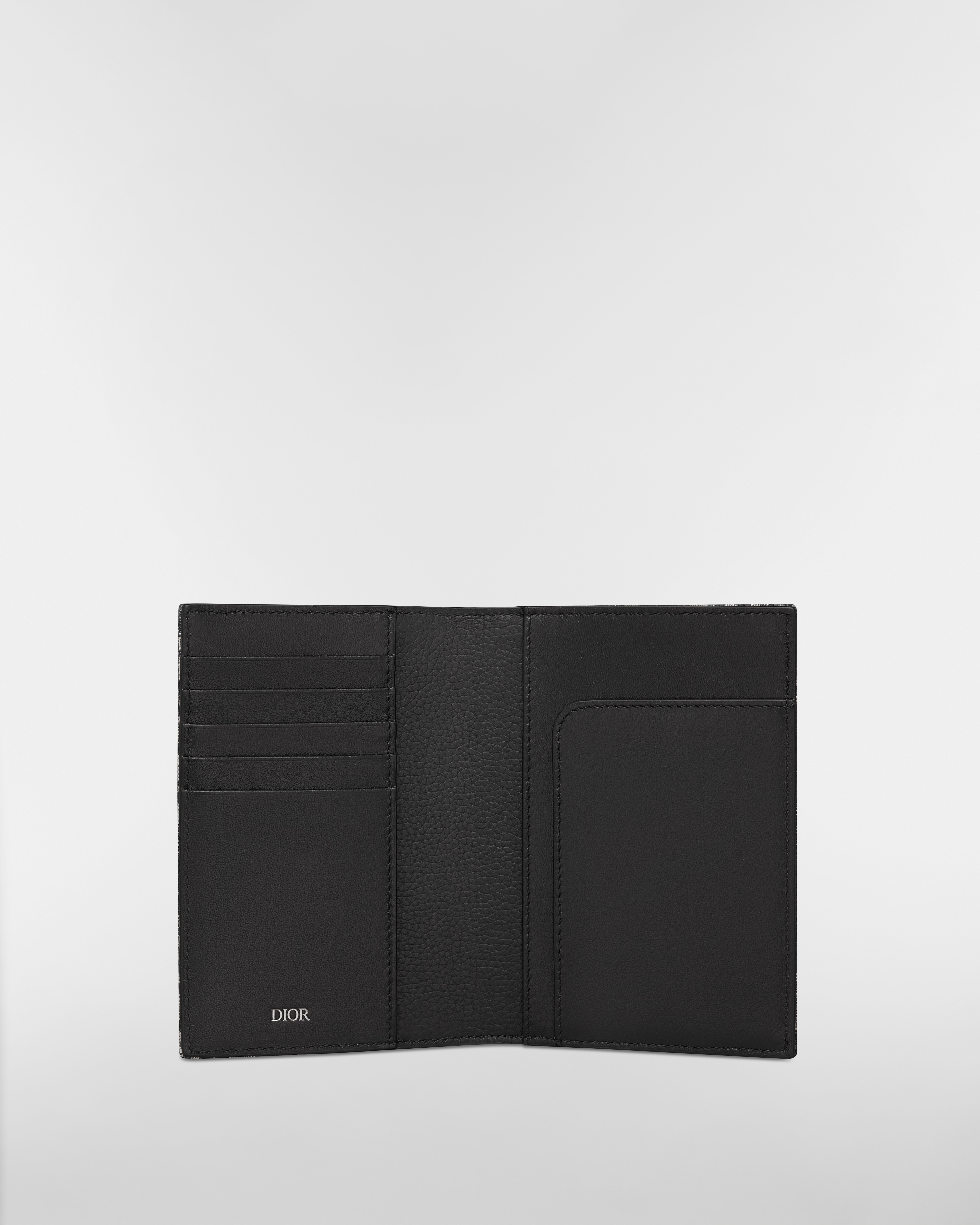 Custodia per passaporto Jacquard Dior Oblique beige e nero E07