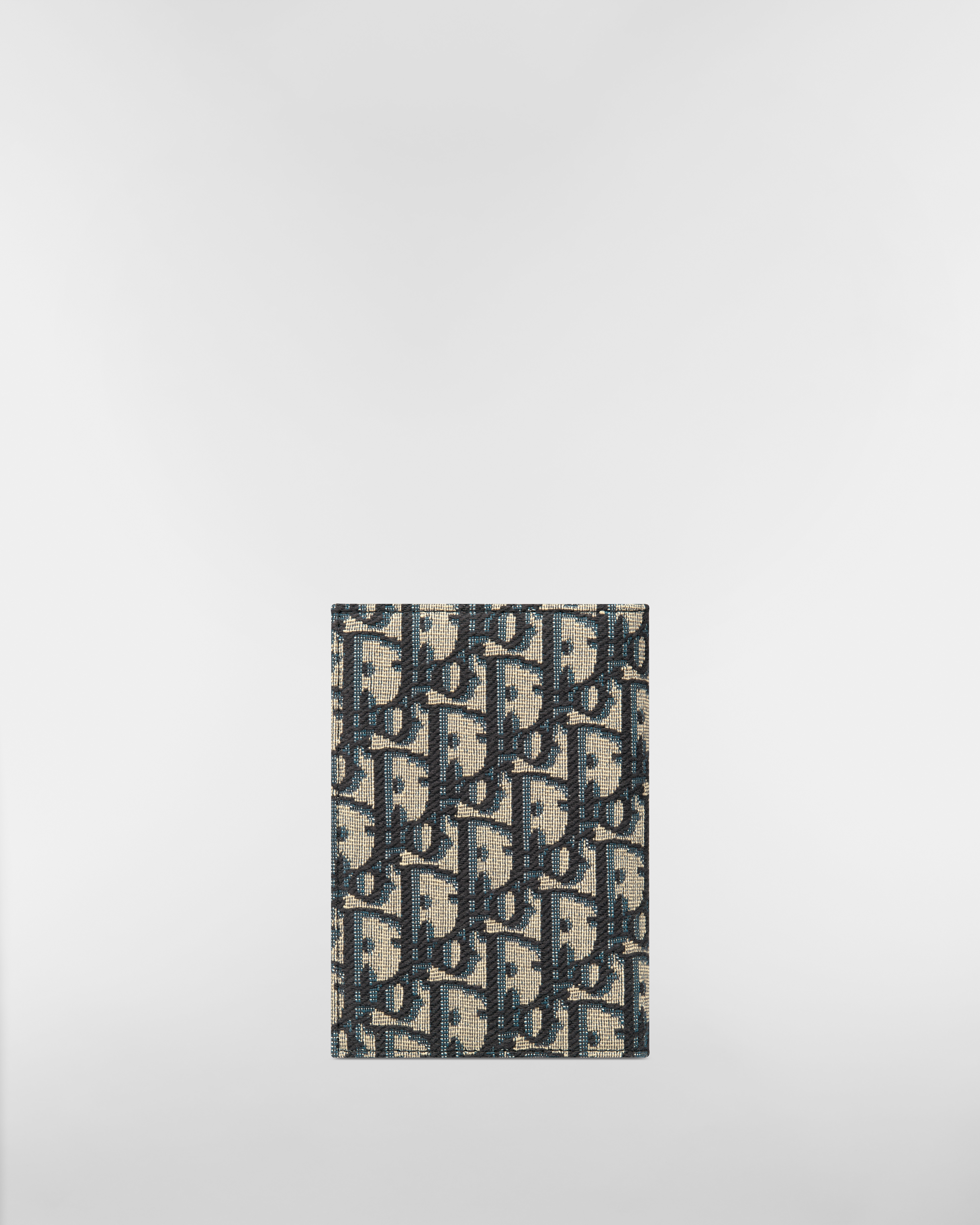 Custodia per passaporto Jacquard Dior Oblique beige e nero E08