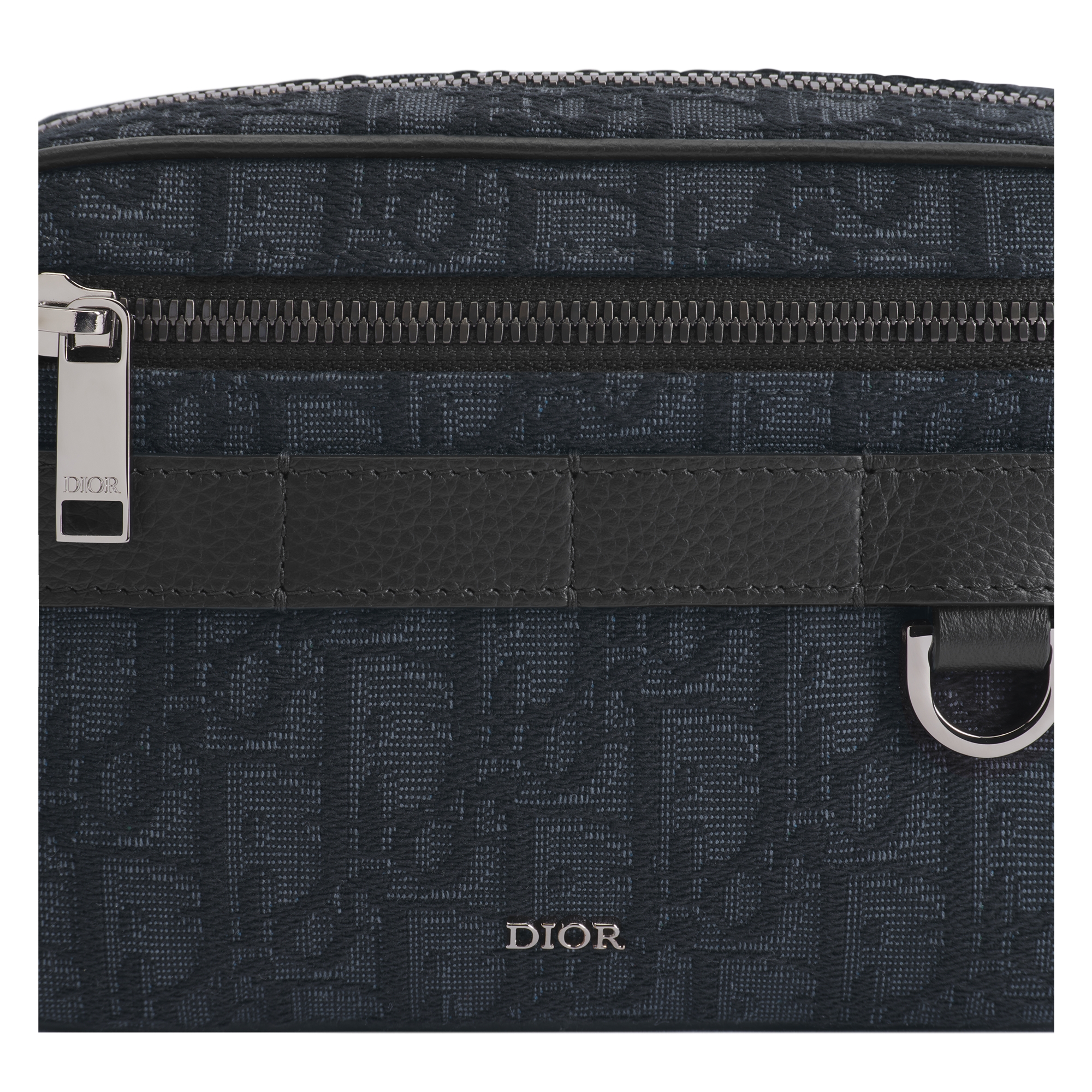 Mini Safari Bag with Strap Black Dior Oblique Jacquard E10