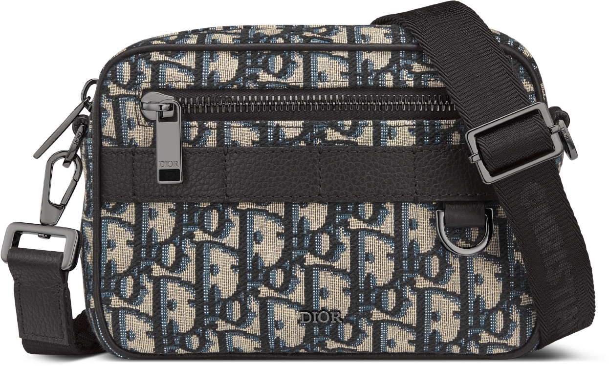 Bolso Safari mini con bandolera Dior Oblique en jacquard negro DIOR