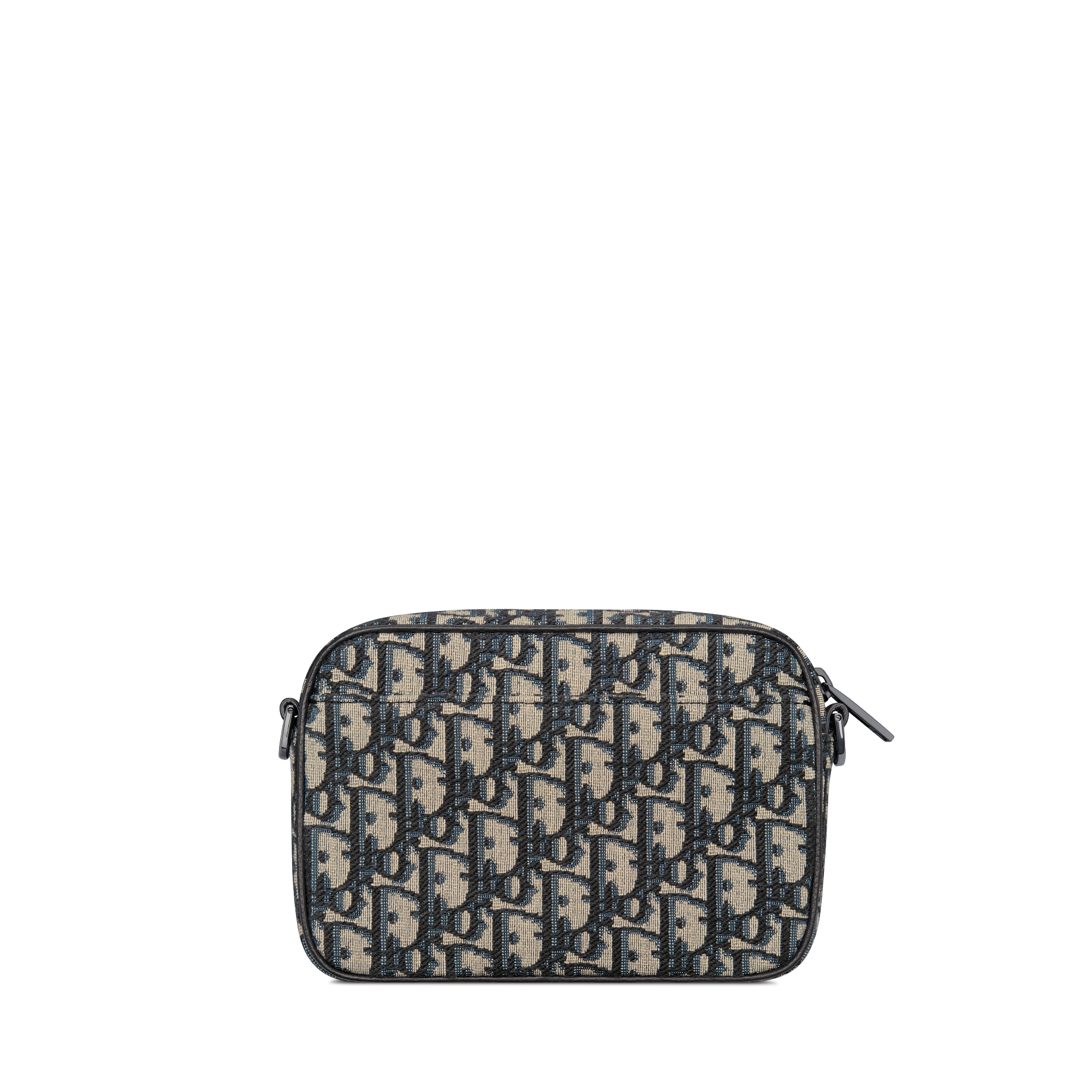 Sac bandoulière Mini Safari Toile jacquard Dior Oblique beige et noir E08