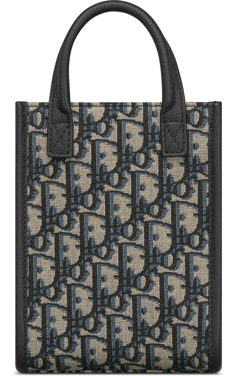 DIOR | Safari ノースサウス ミニトートバッグ ディオール オブリーク ジャカード & グレインドカーフスキン