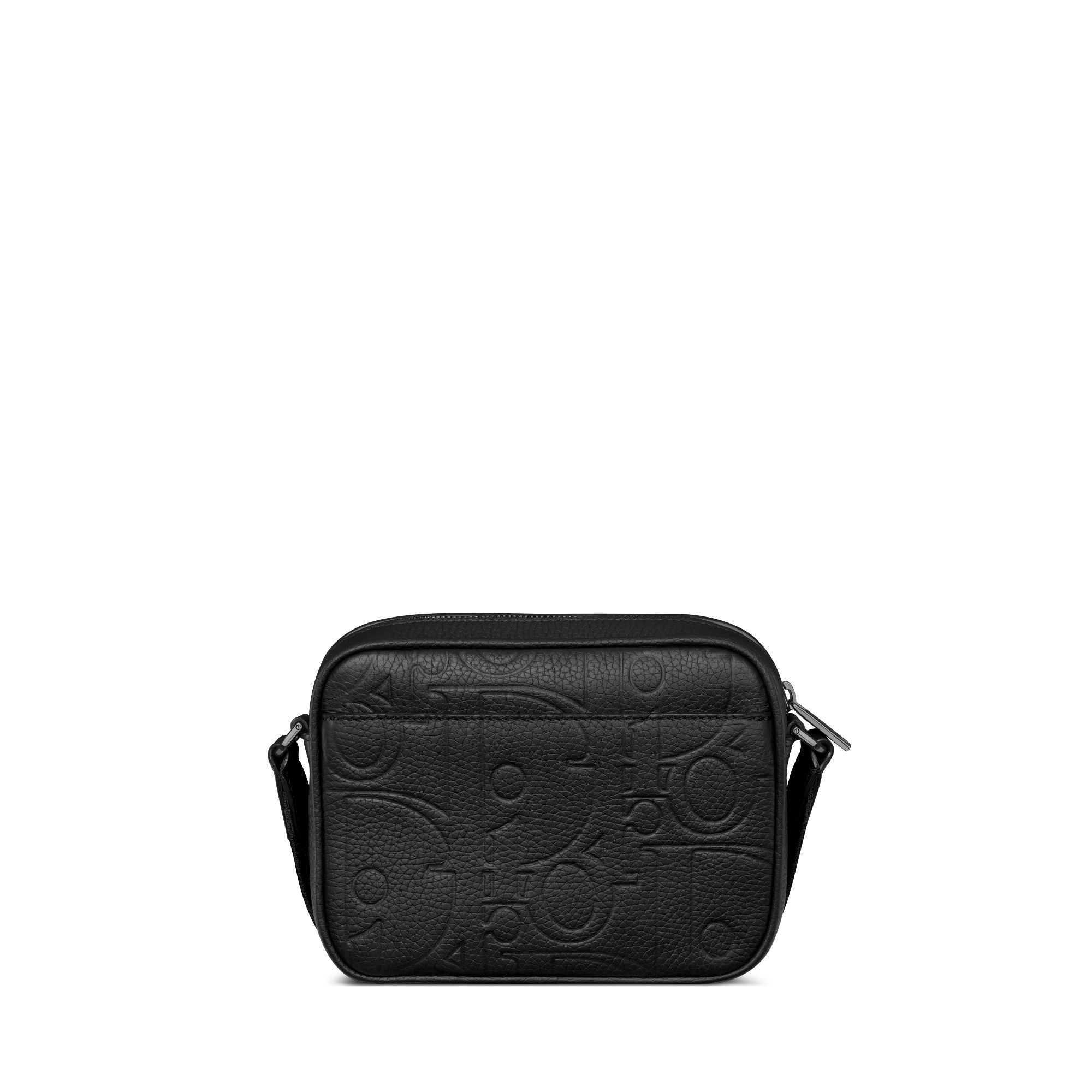 Mini sac Messenger zippé Rider 2.0 Cuir Dior Gravity noir et cuir de veau grainé noir E08