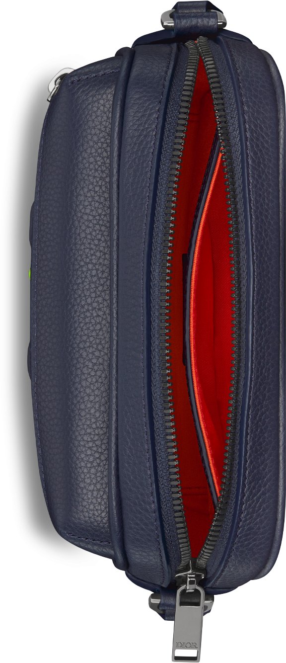 DIOR AND KAWS Mini Rider 2.0 Zipped Messenger Bag Top shot view