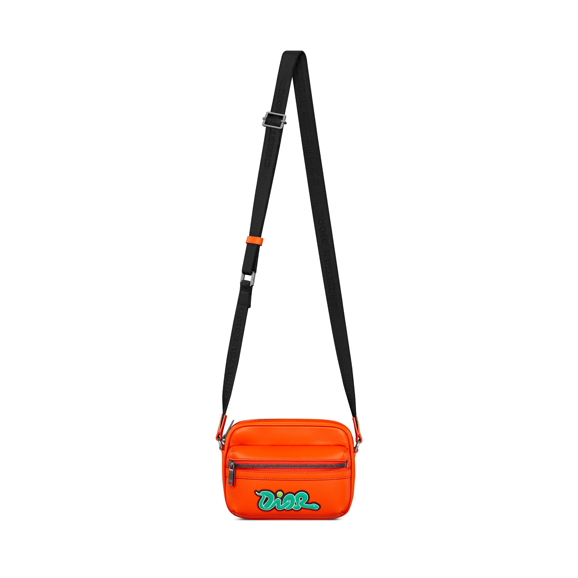 DIOR AND KAWS mini Rider 2.0-schoudertas met rits Vermiljoenrood ...