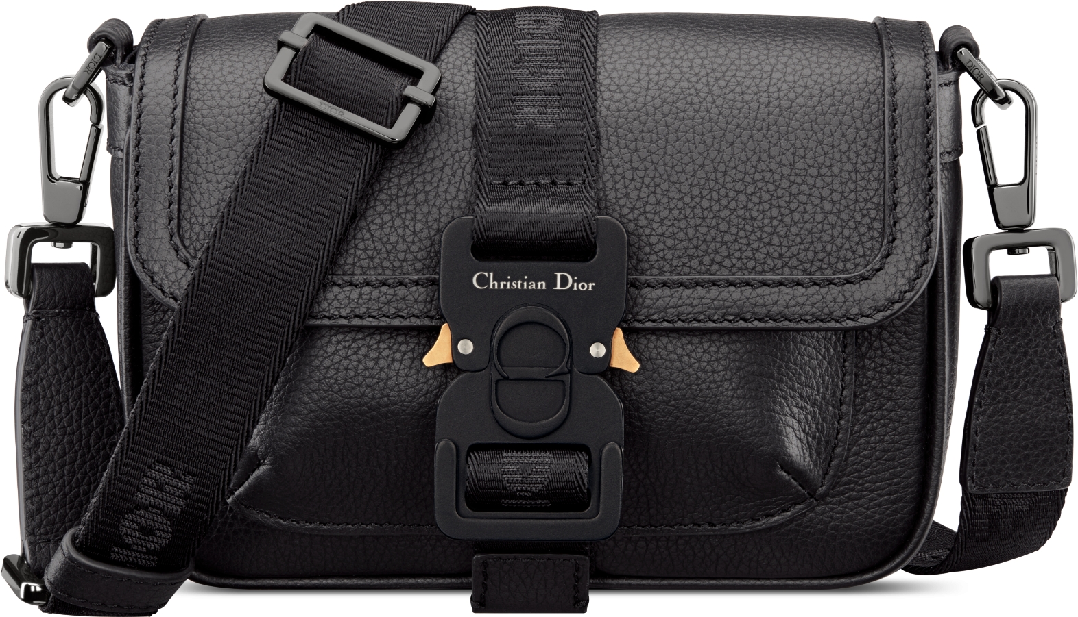 Mini Dior Hit The Road Bag Black Grained Calfskin | DIOR