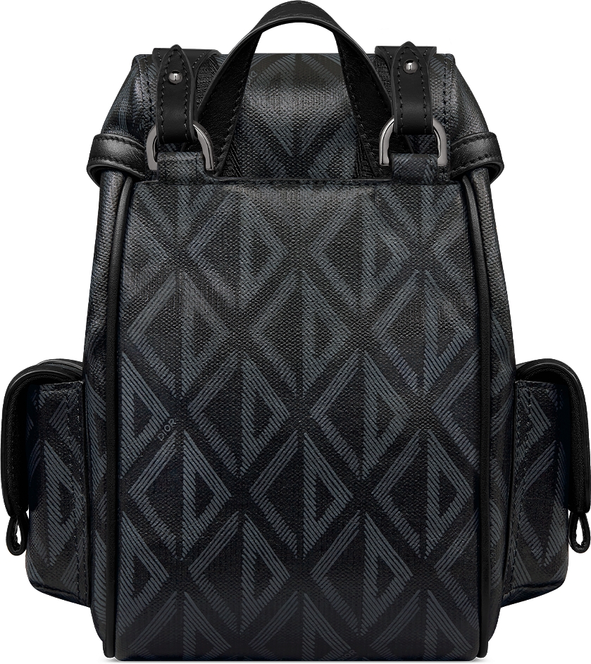 Mini Dior Hit the Road Backpack Black Coated Cotton Canvas with CD Diamond  Print and Black Smooth Calfskin | DIOR