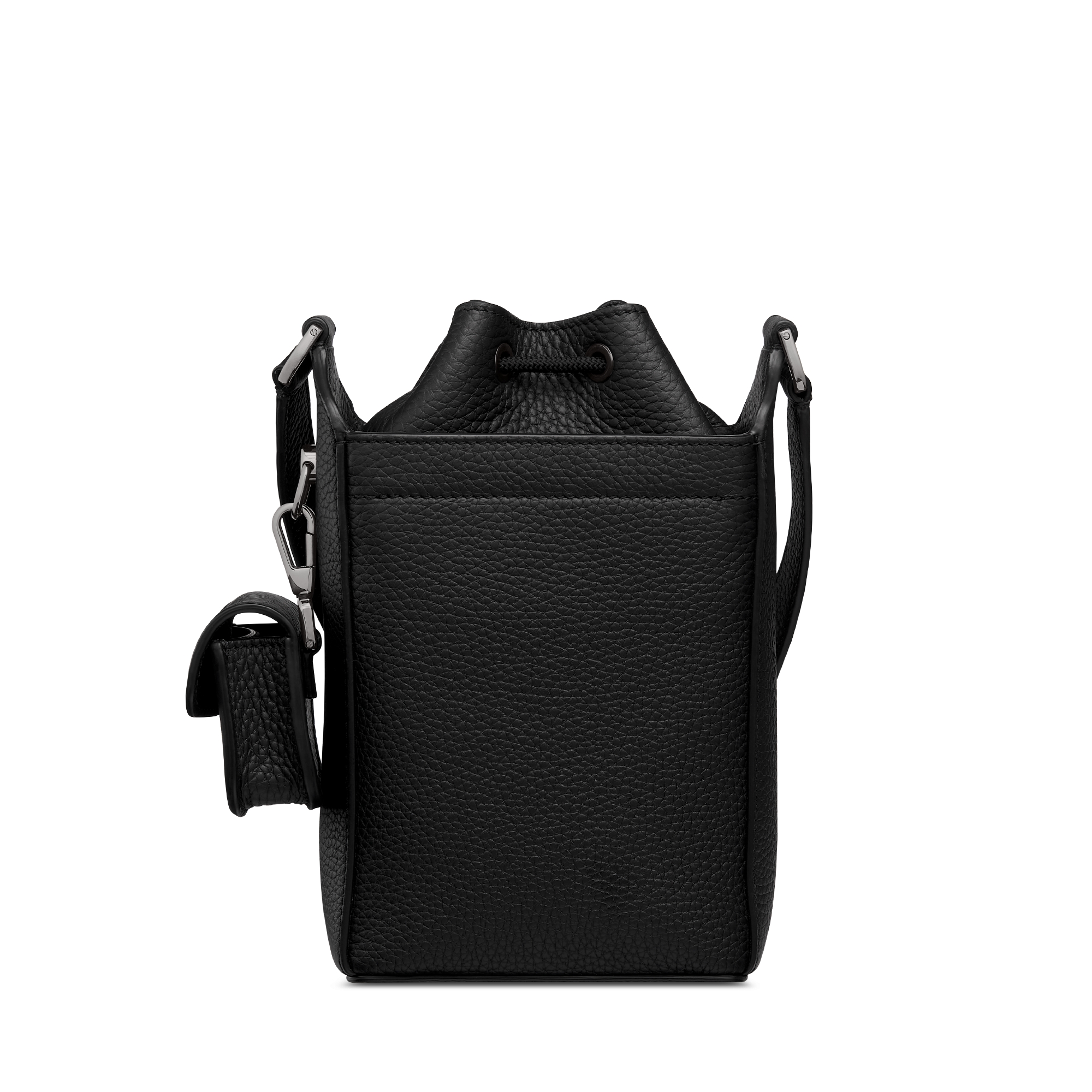 Mini sac Bucket Cuir de veau grainé noir E08