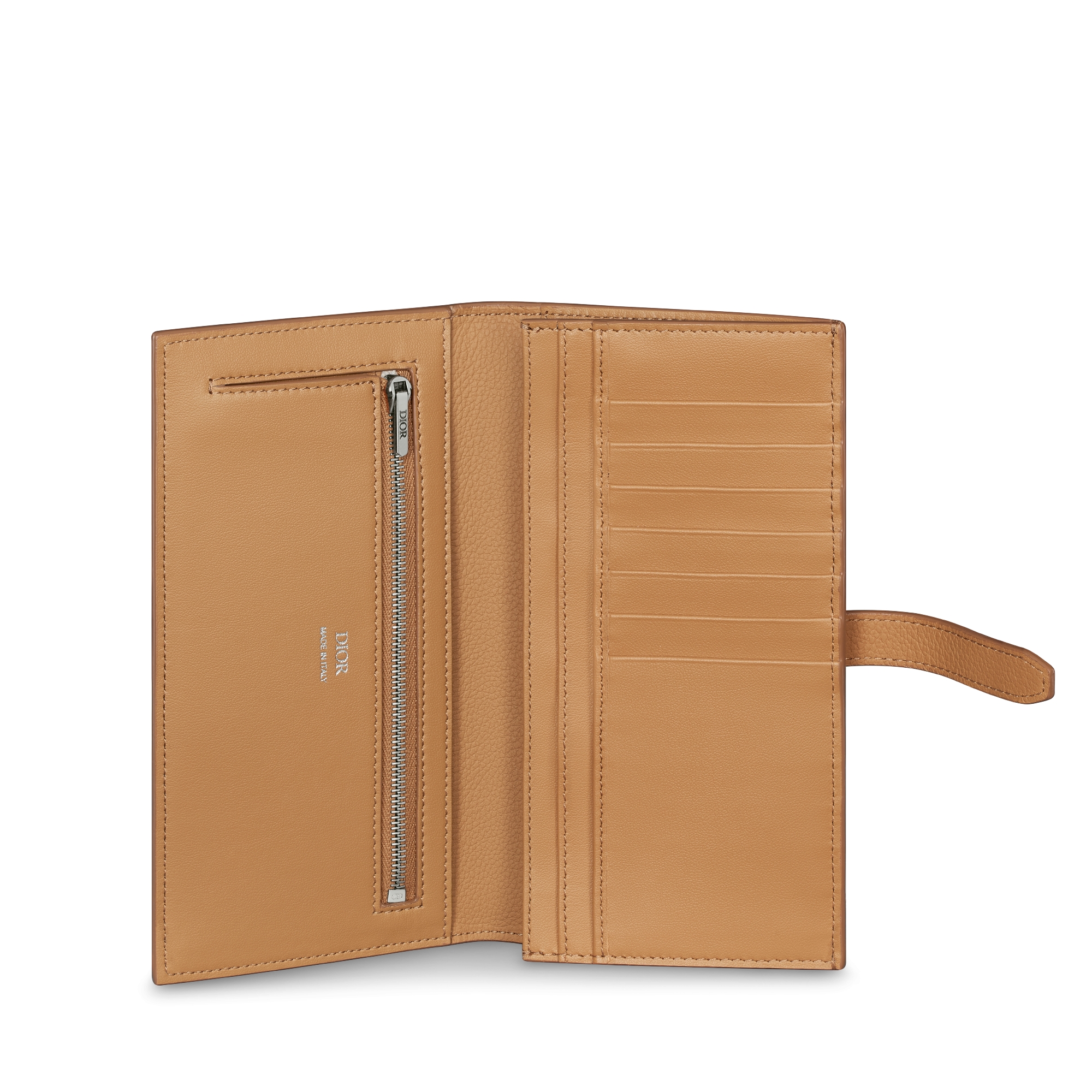 Dior Normandie 버티컬 반지갑 브라운 Dior Icons 송아지 가죽 E07