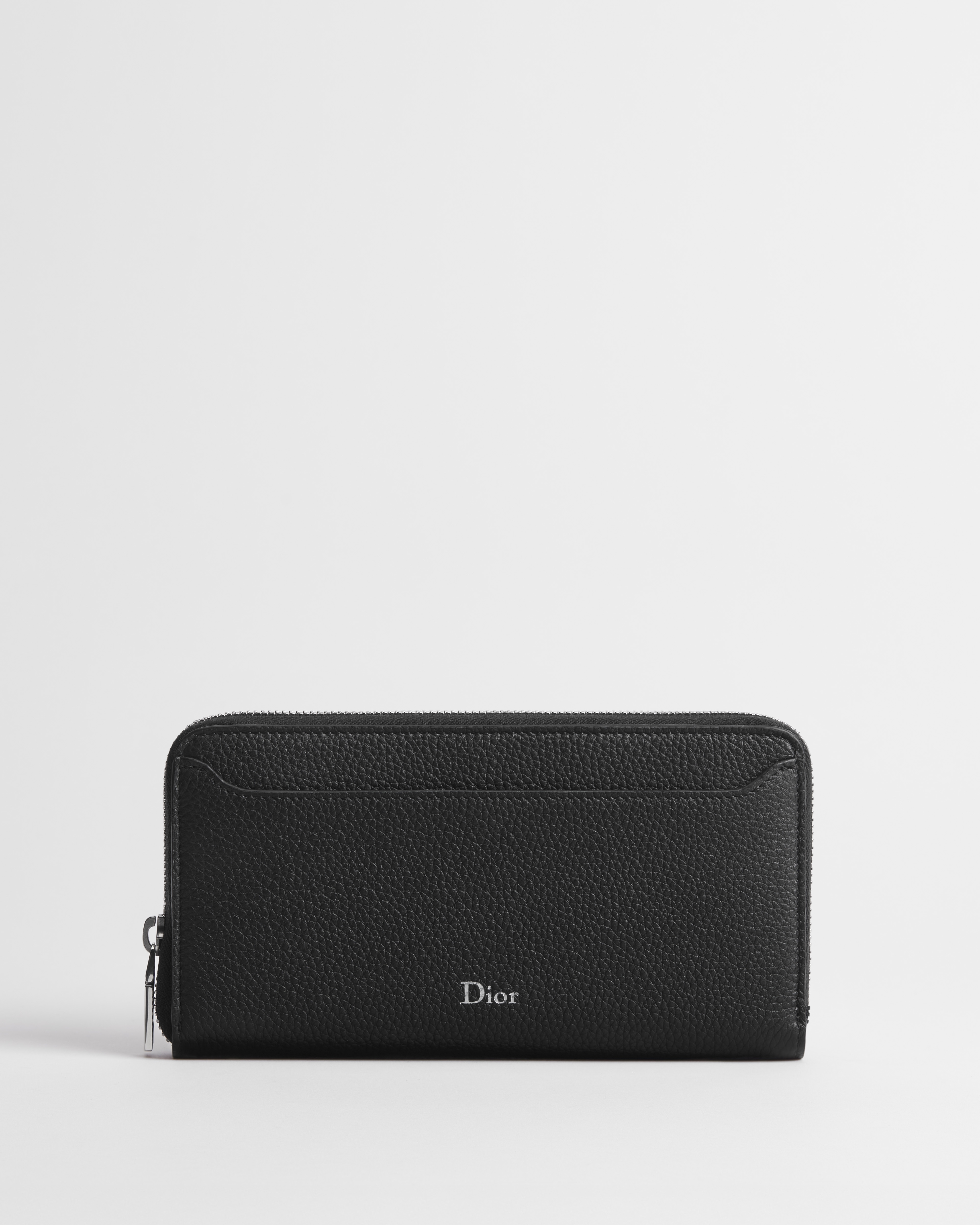 Dior Archie ロングジップウォレット グレインドカーフスキン E01