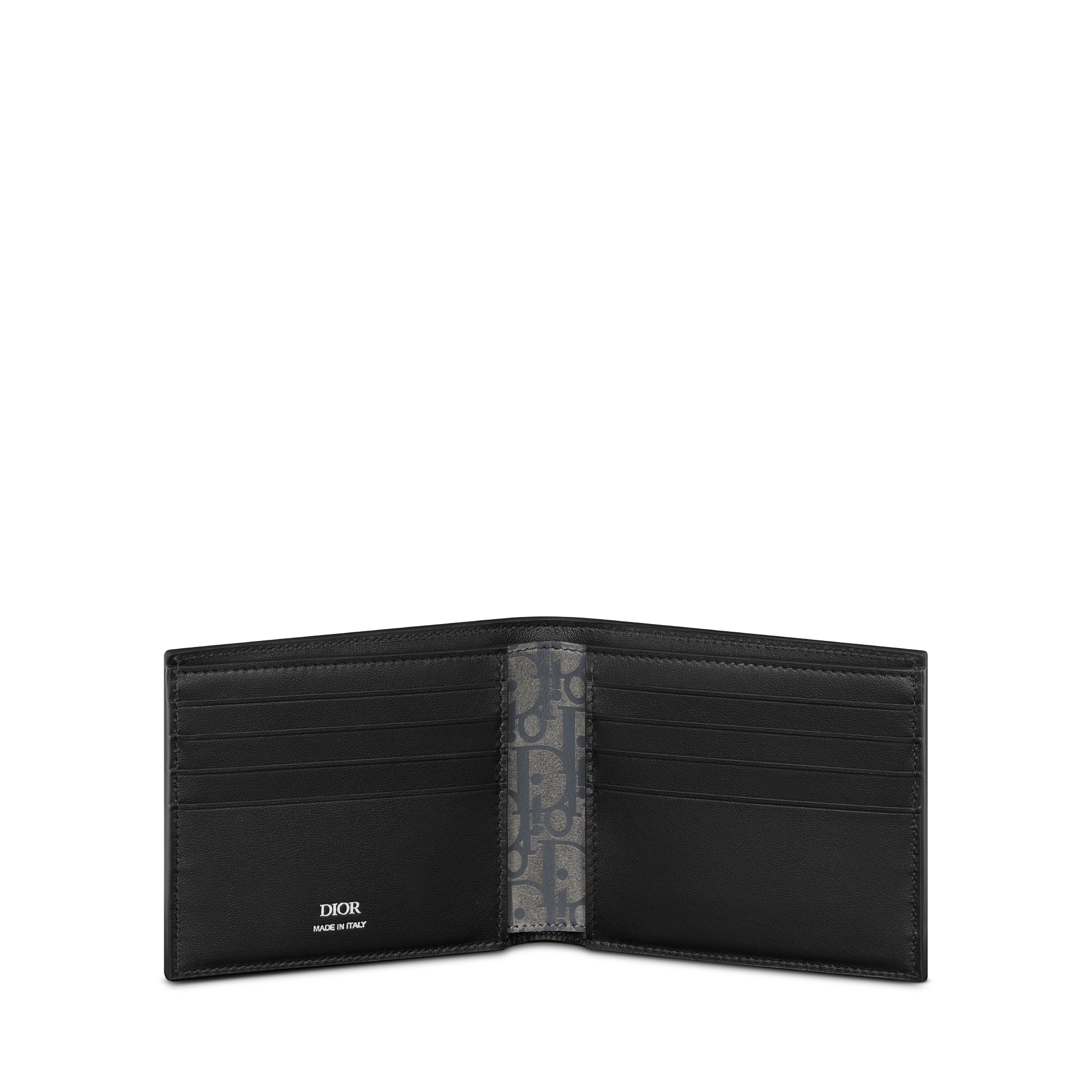 Dior Privé Bifold-Portemonnaie Dior Icons Kalbsleder in Schwarz E07