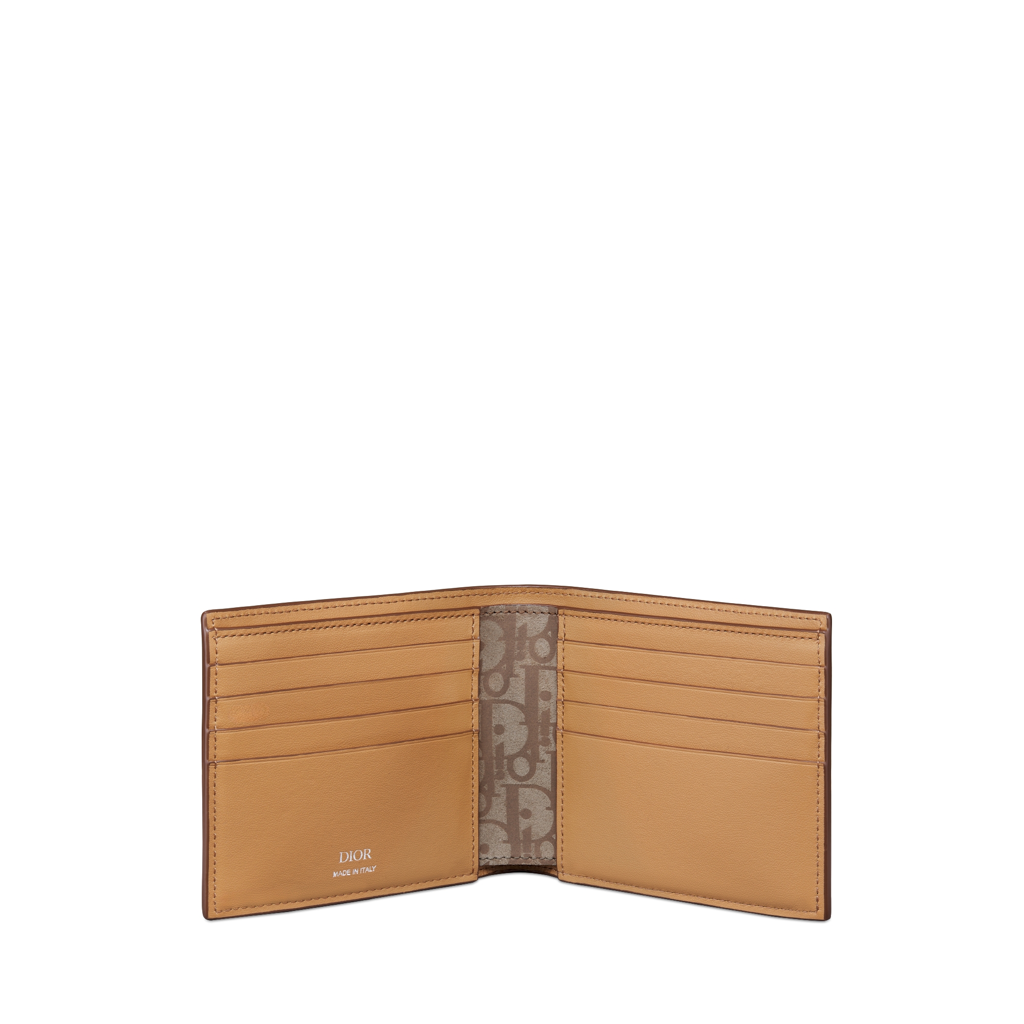 Dior Privé Bifold-Portemonnaie Dior Icons Kalbsleder in Braun E07
