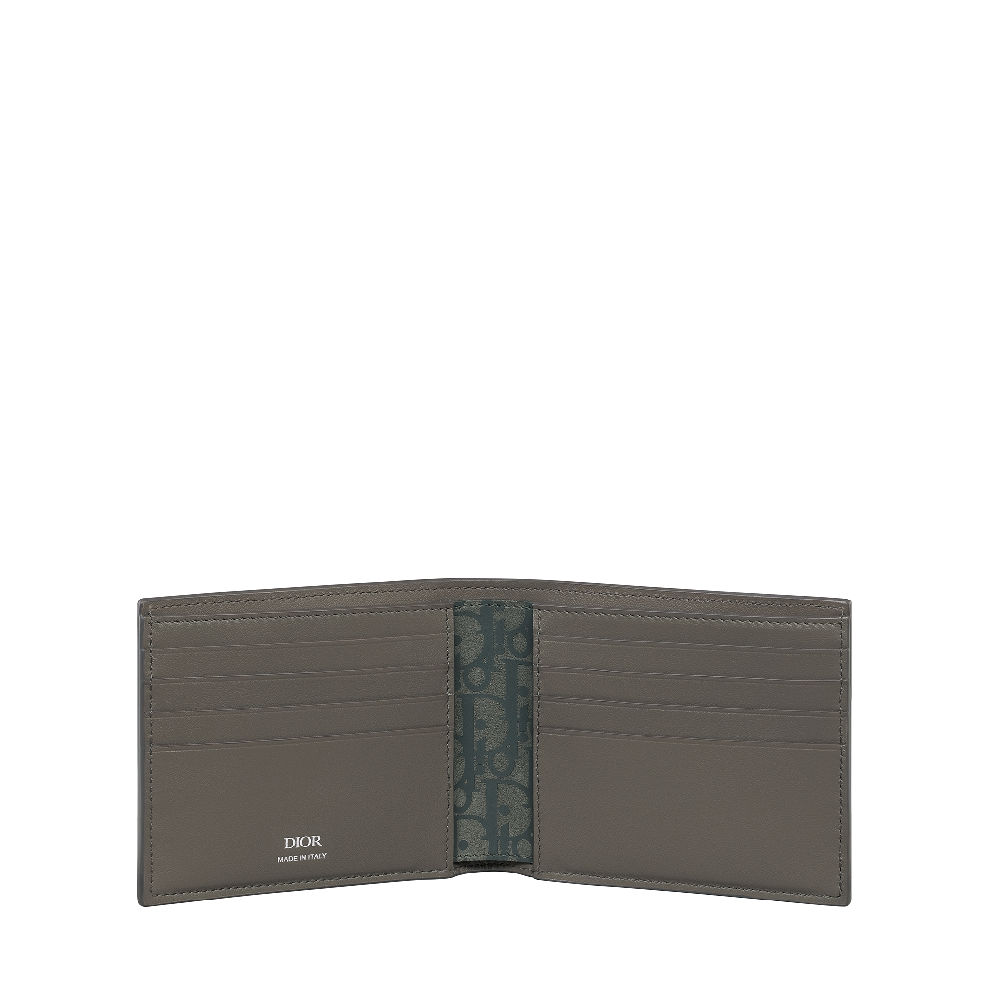 Dior Privé Bifold Wallet Gray Dior Icons Calfskin E07