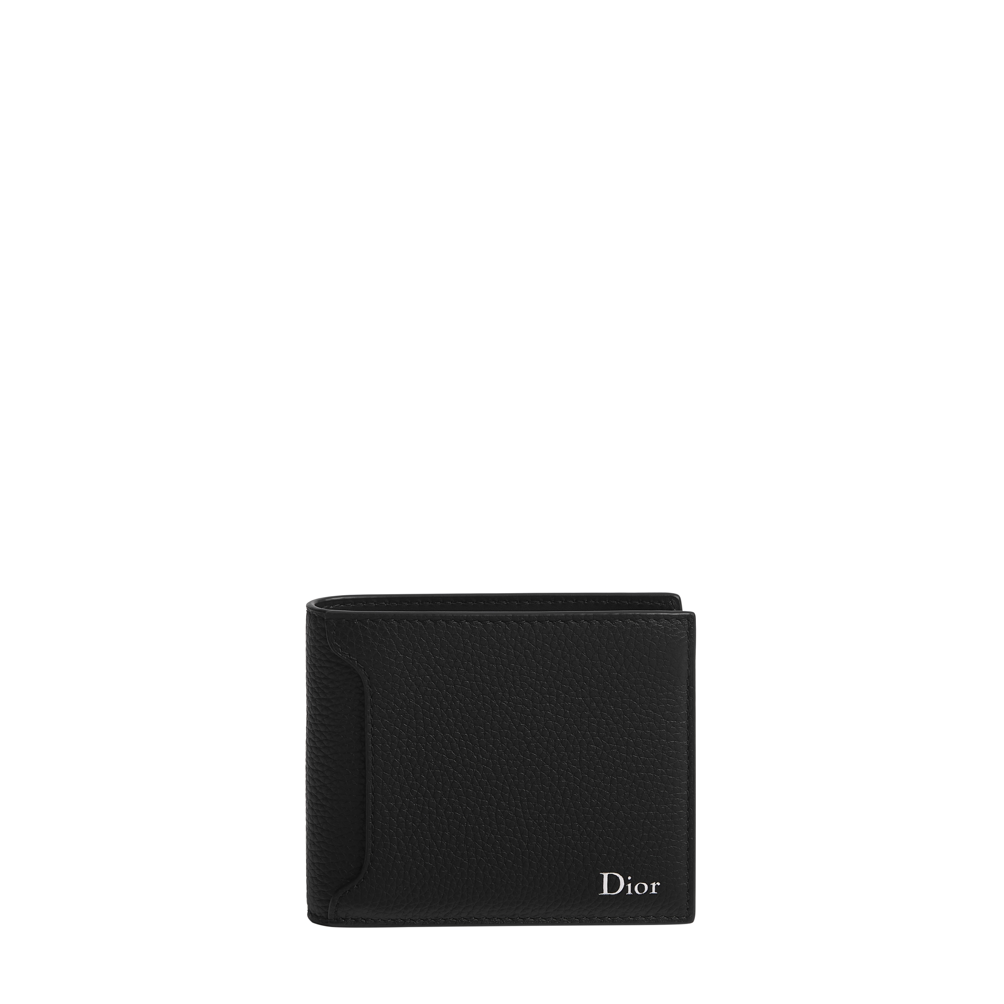 Dior Archie Bifold Wallet Black Grained Calfskin E01