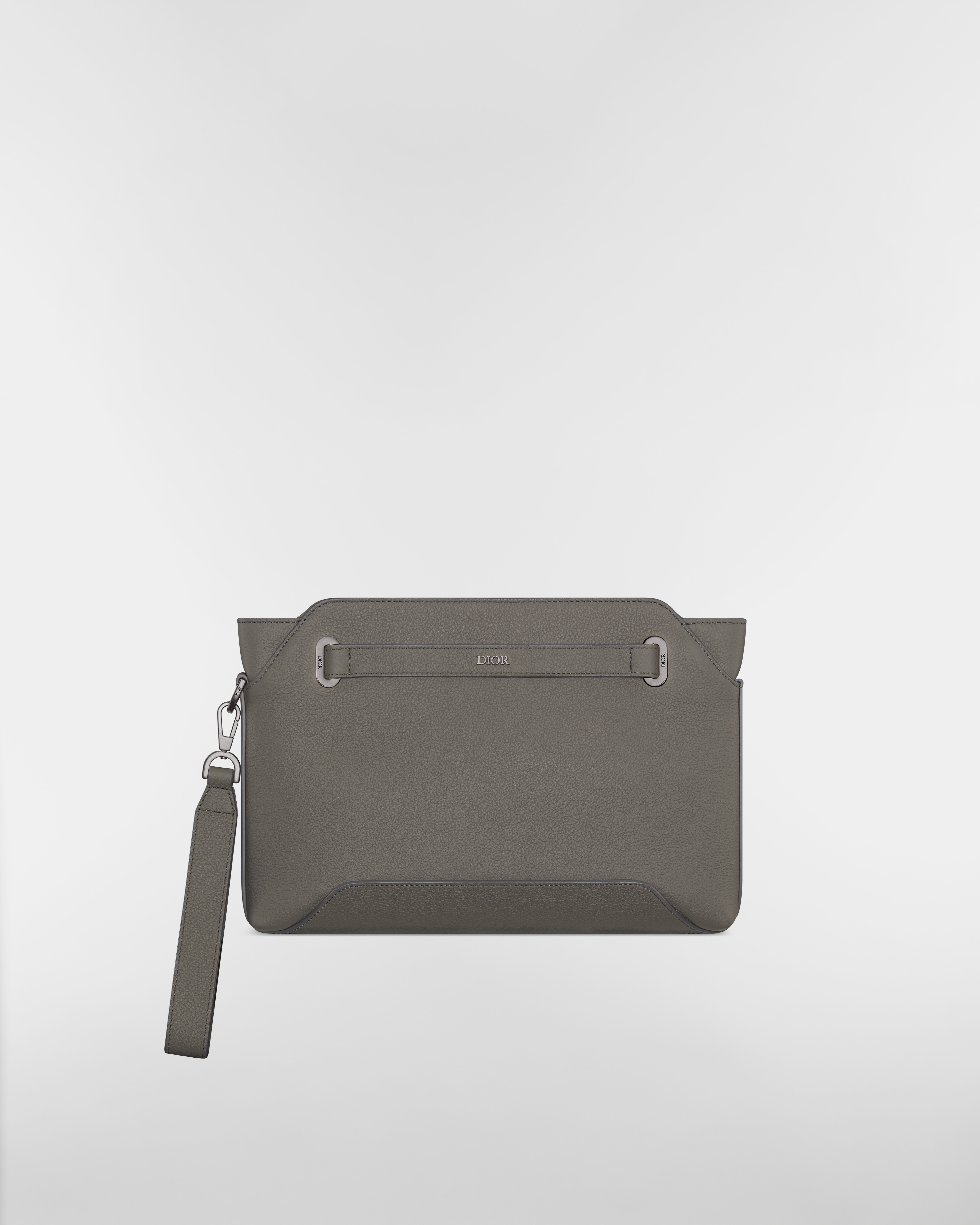 Pochette triangle A5 Dior Normandie Cuir de veau Dior Icons gris E01