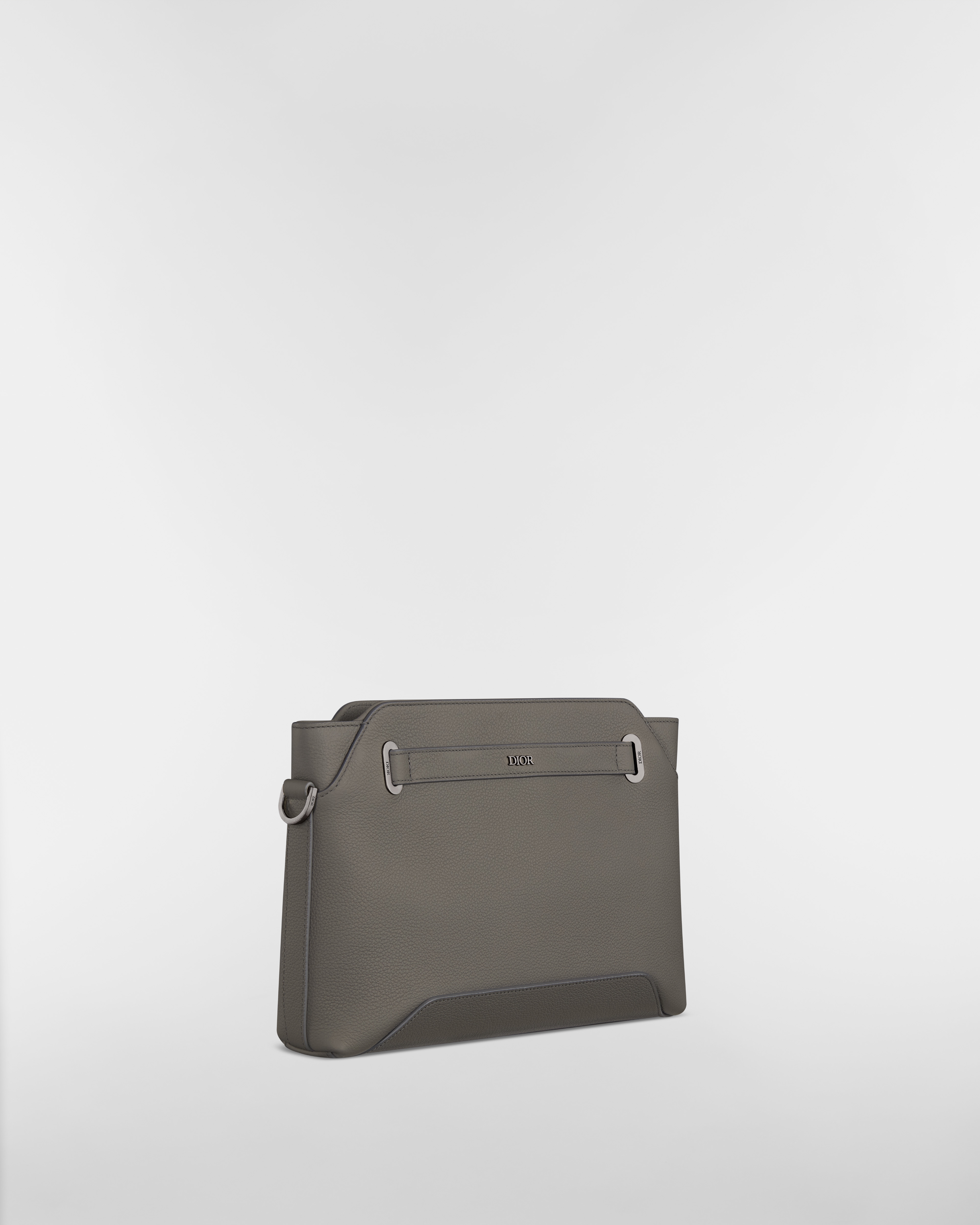 Dior Normandie A5 三角形小袋 灰色 Dior Icons 小牛皮 E03