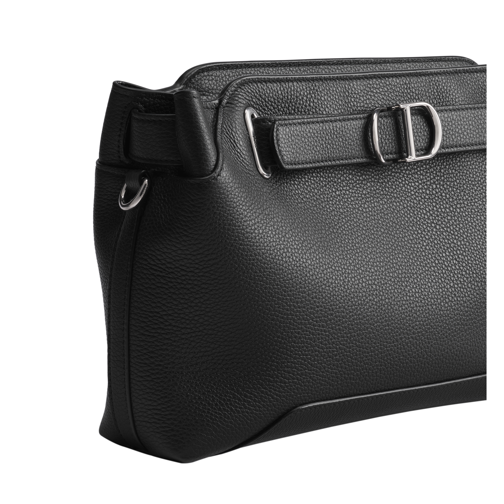 Dior Normandie A5 Triangle Pouch Black Grained Calfskin | DIOR US