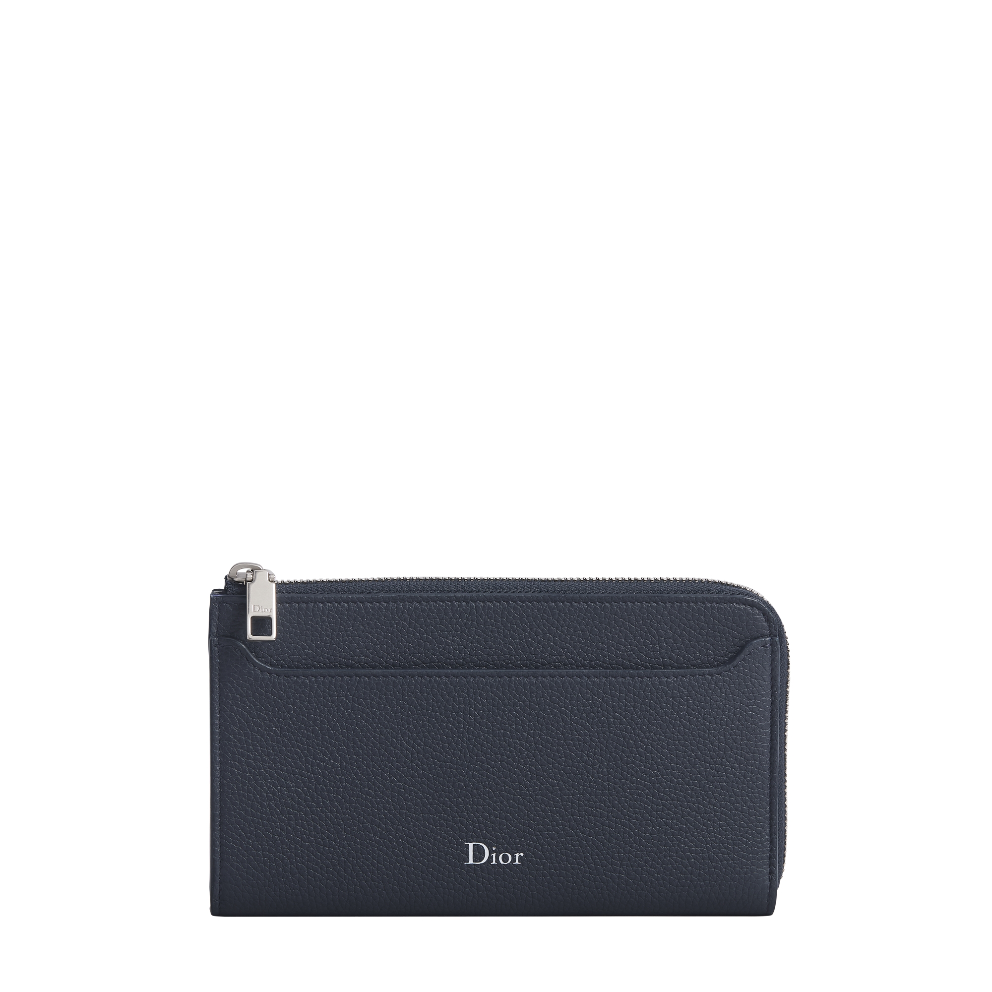 Dior Archie ジップポーチ ネイビーブルー グレインドカーフスキン
