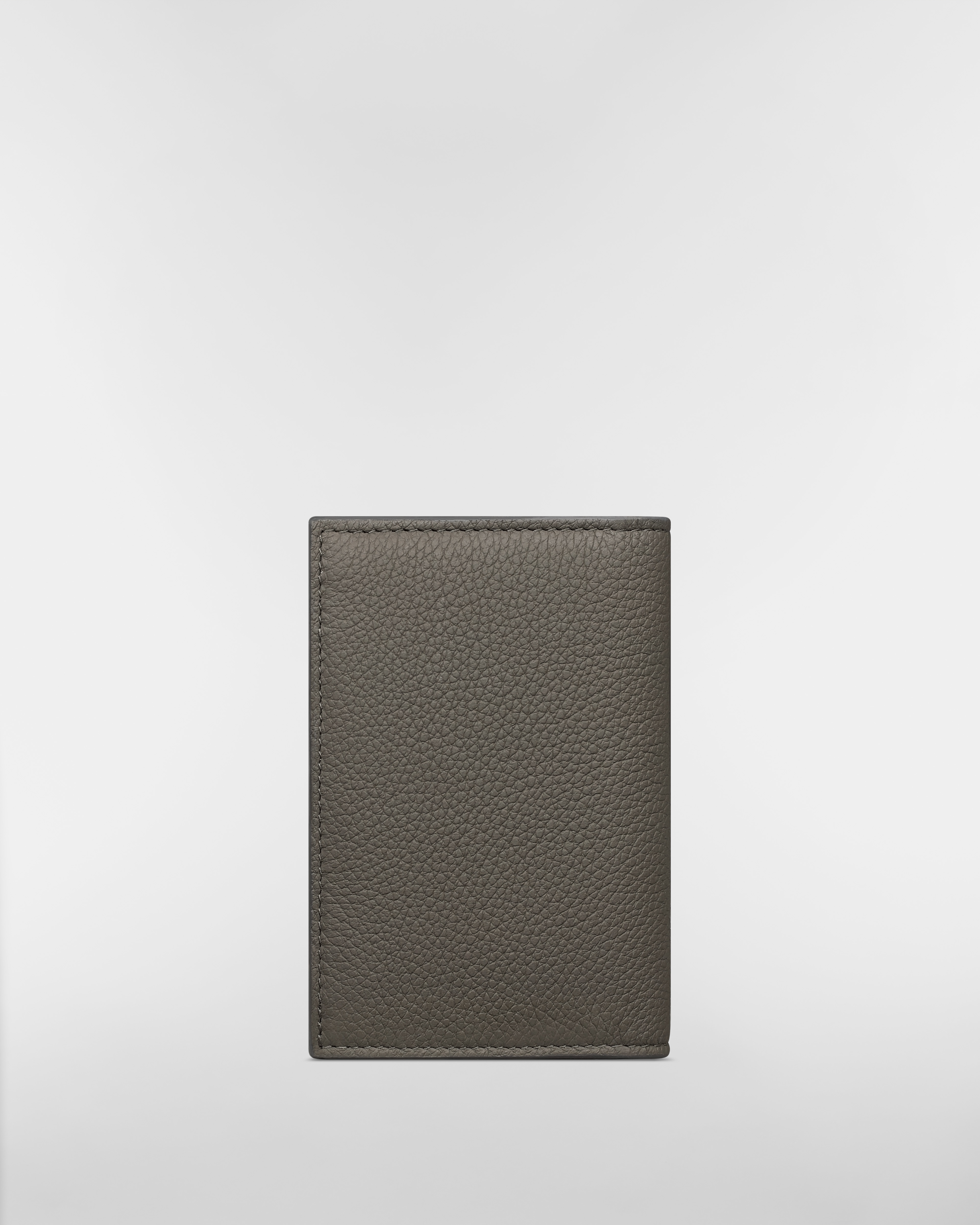 Dior Privé Vertical Bifold Card Holder Gray Dior Icons Calfskin E08