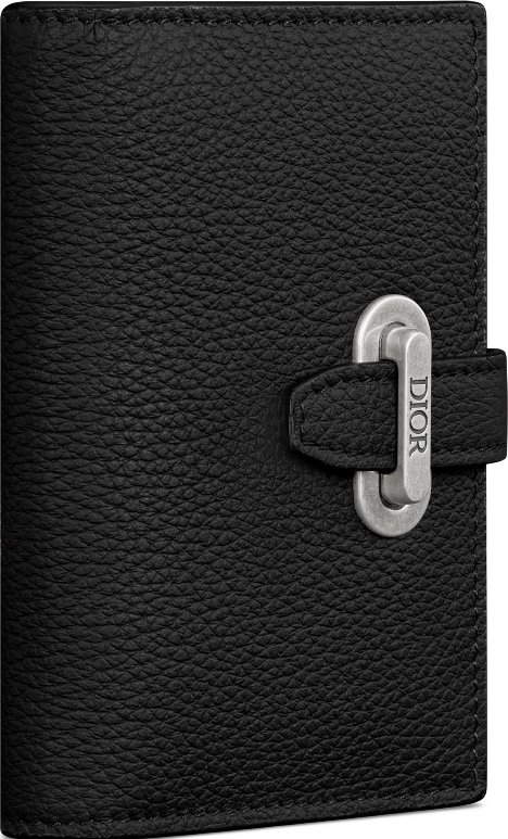 Dior Normandie Vertical Bifold Card Holder Three quarter closed view