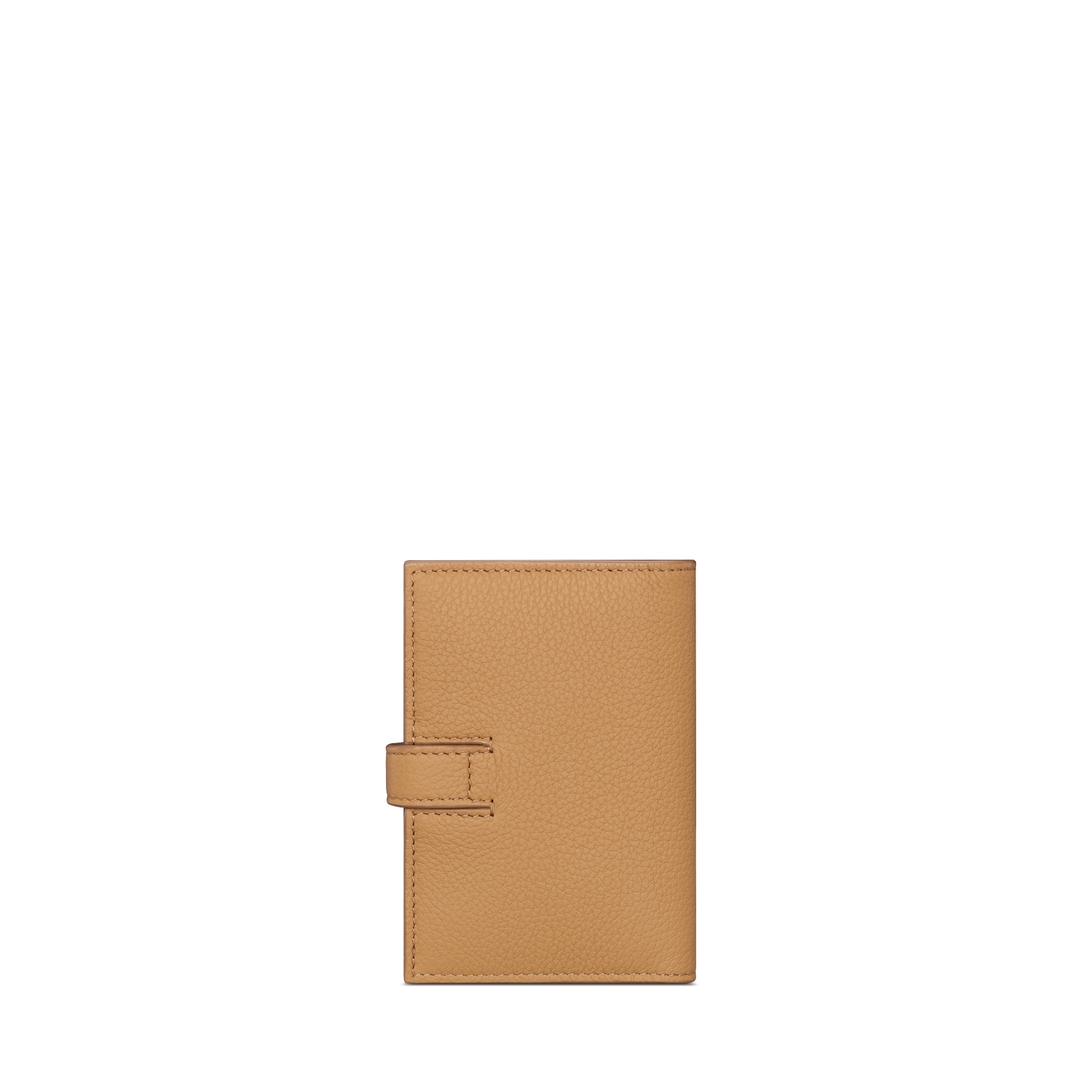 Dior Normandie Vertical Bifold Card Holder Brown Dior Icons Calfskin E08