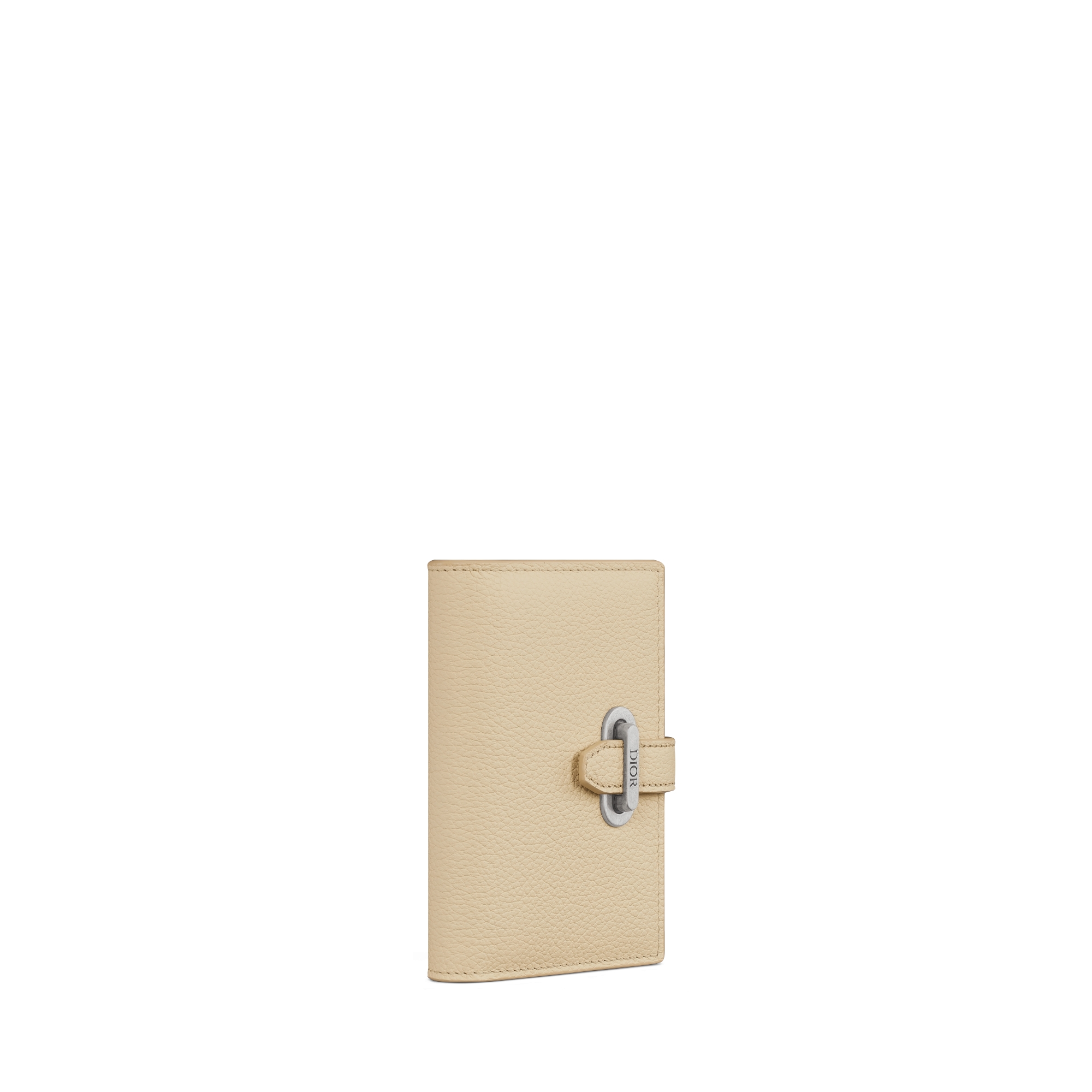 Dior Normandie Vertical Bifold Card Holder Beige Dior Icons Calfskin E03
