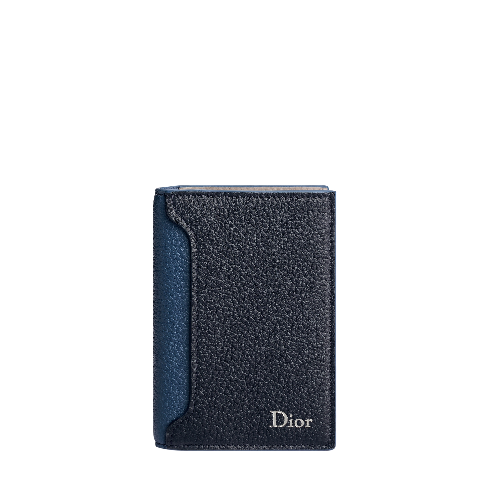  Navy Blue and Bleu Denim Grained Calfskin