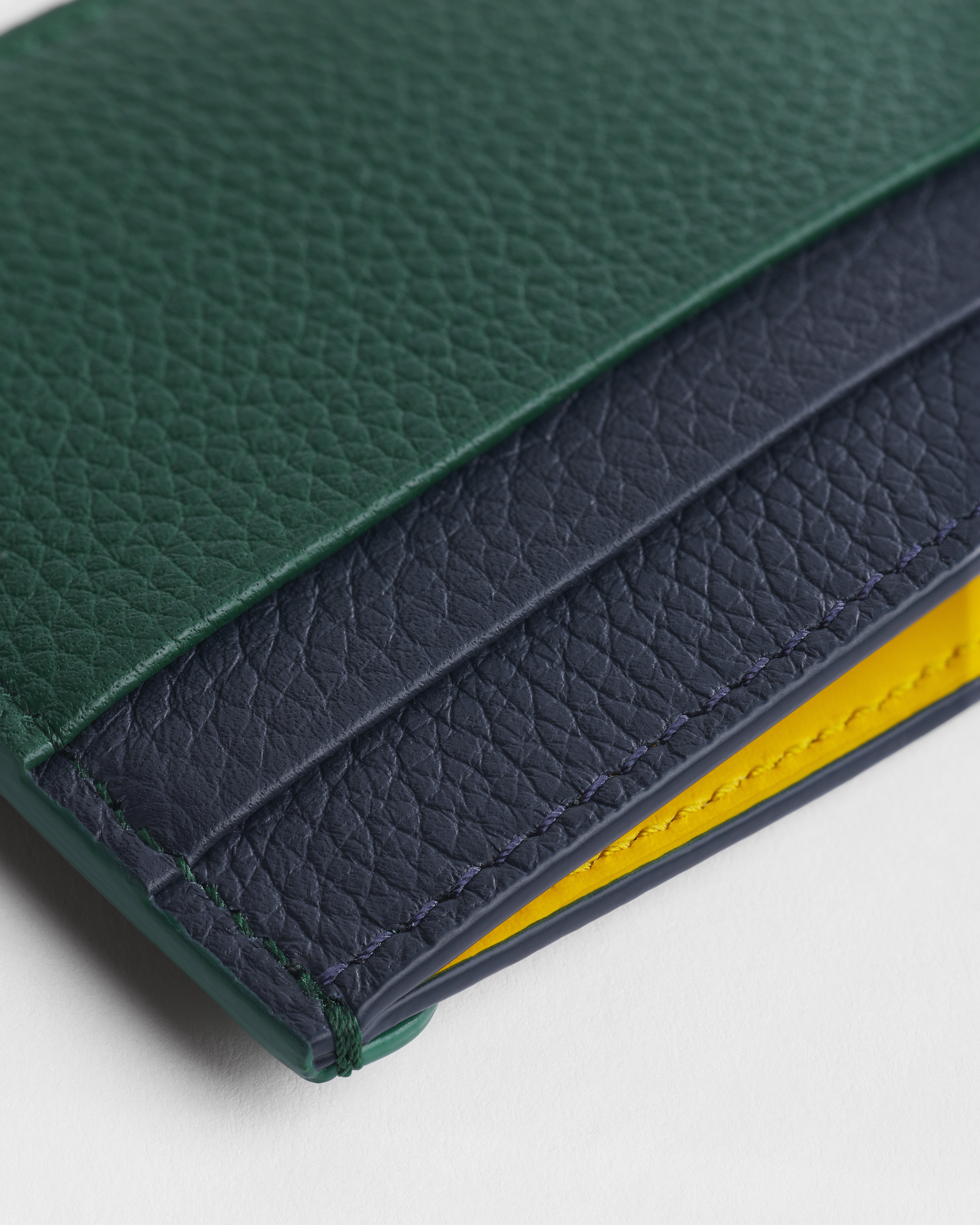 Dior Archie Card Holder Vert Cyprès and Navy Blue Grained Calfskin ...