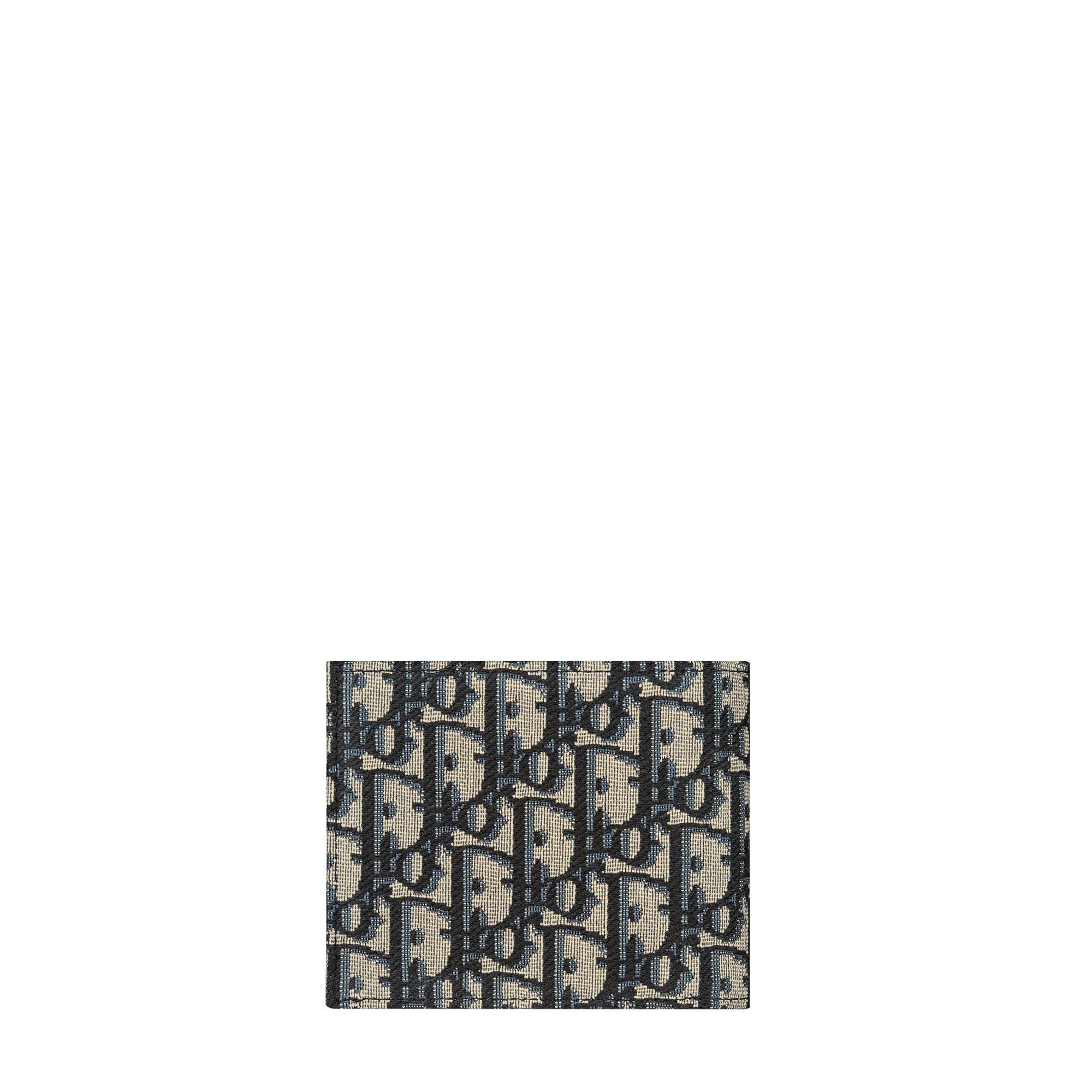 Compact Wallet Beige and Black Dior Oblique Jacquard E08