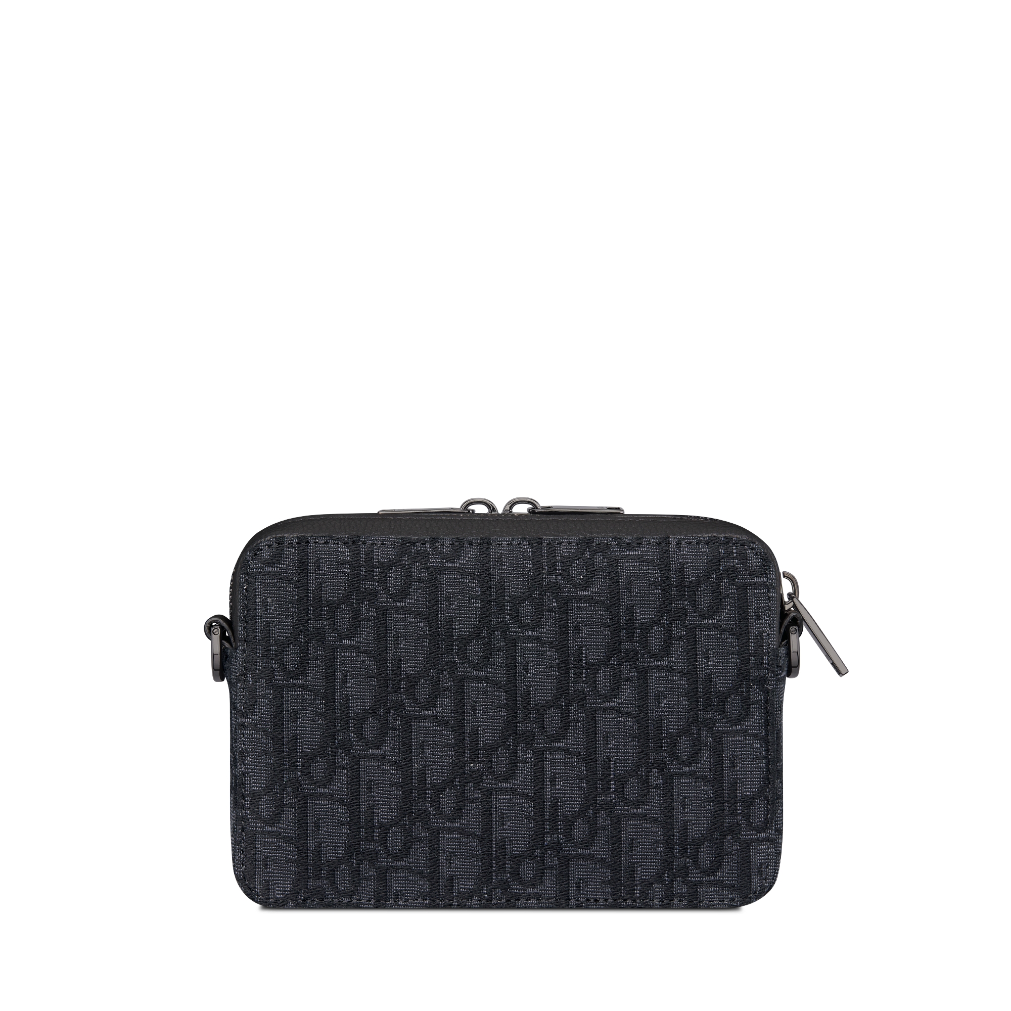Pouch met rits en schouderband Zwarte Dior Oblique-jacquard E08